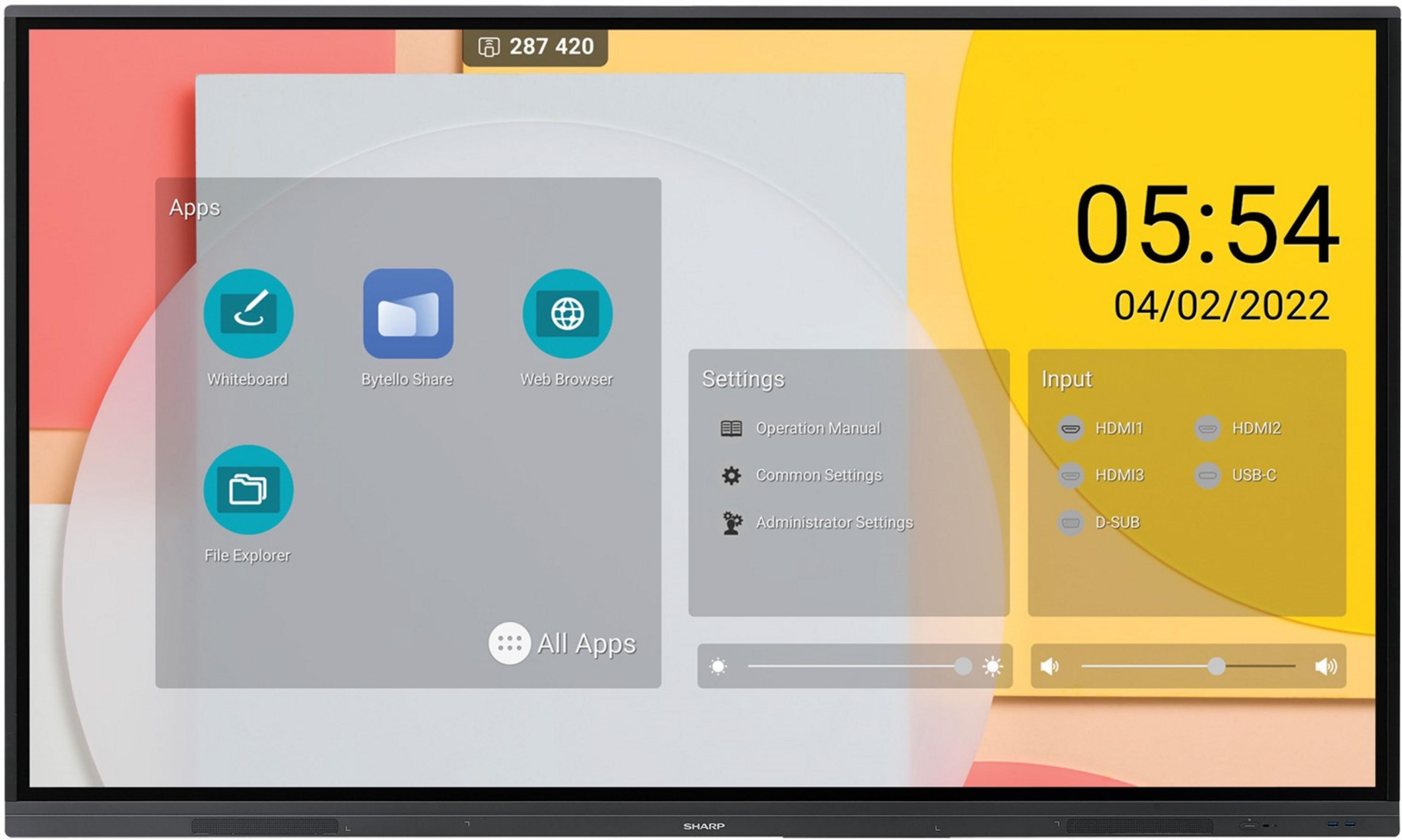 Sharp PN-L752B Touch Display