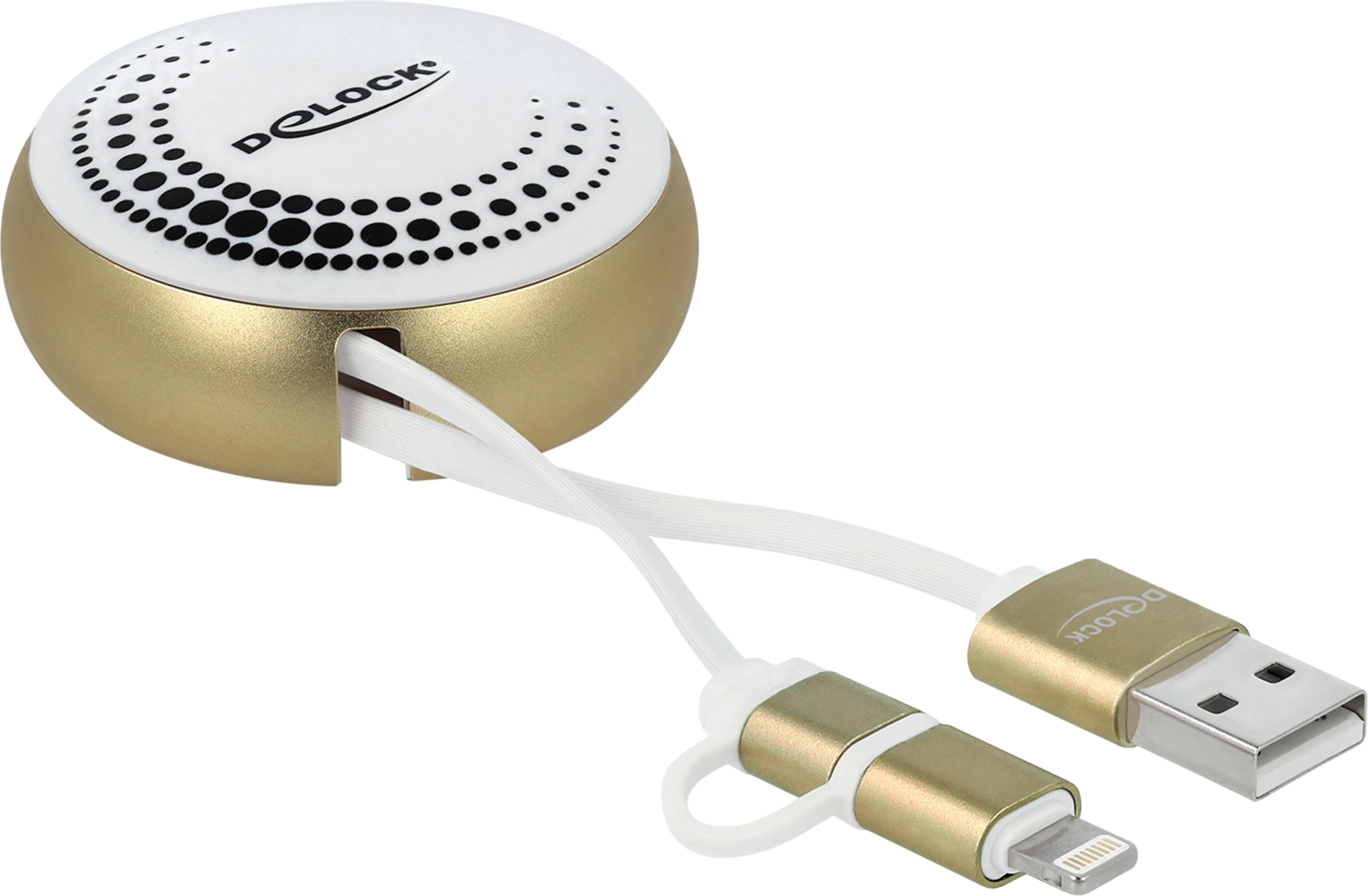 Delock USB A-Lightn/Micro-B Cable 0.46m