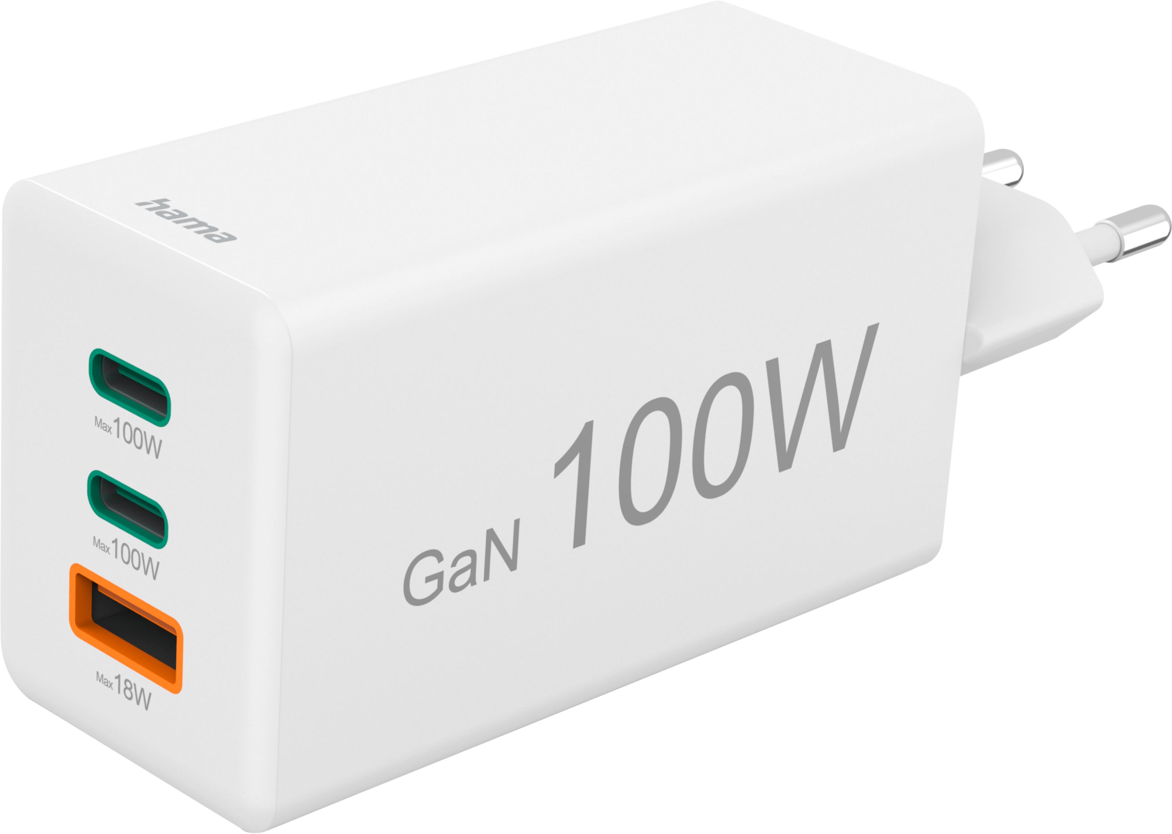 Hama 100 W 3-Port GaN Ladeadapter