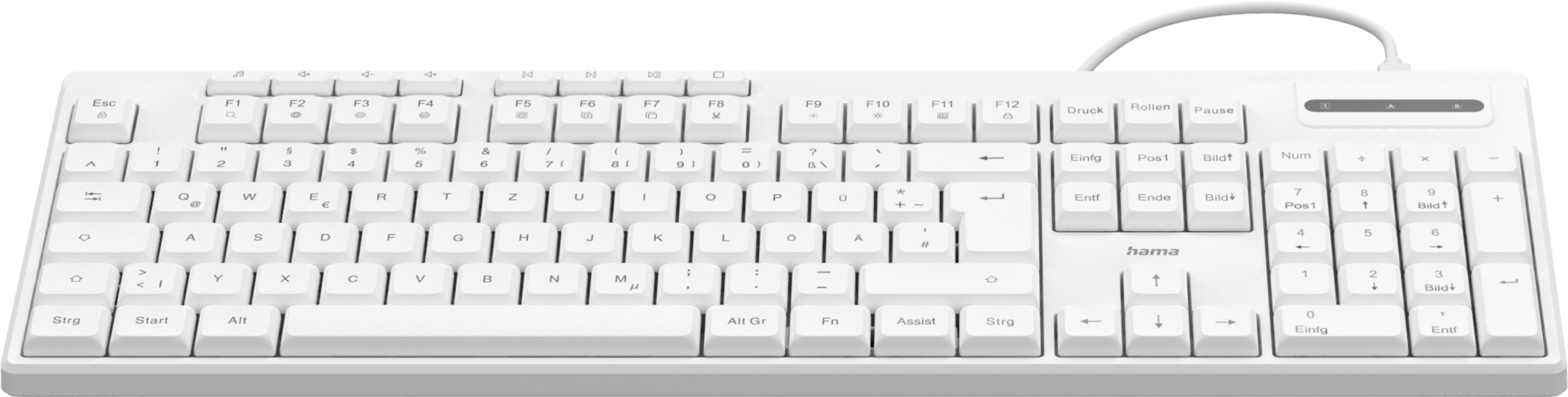 Hama CK-200 Tastatur weiß