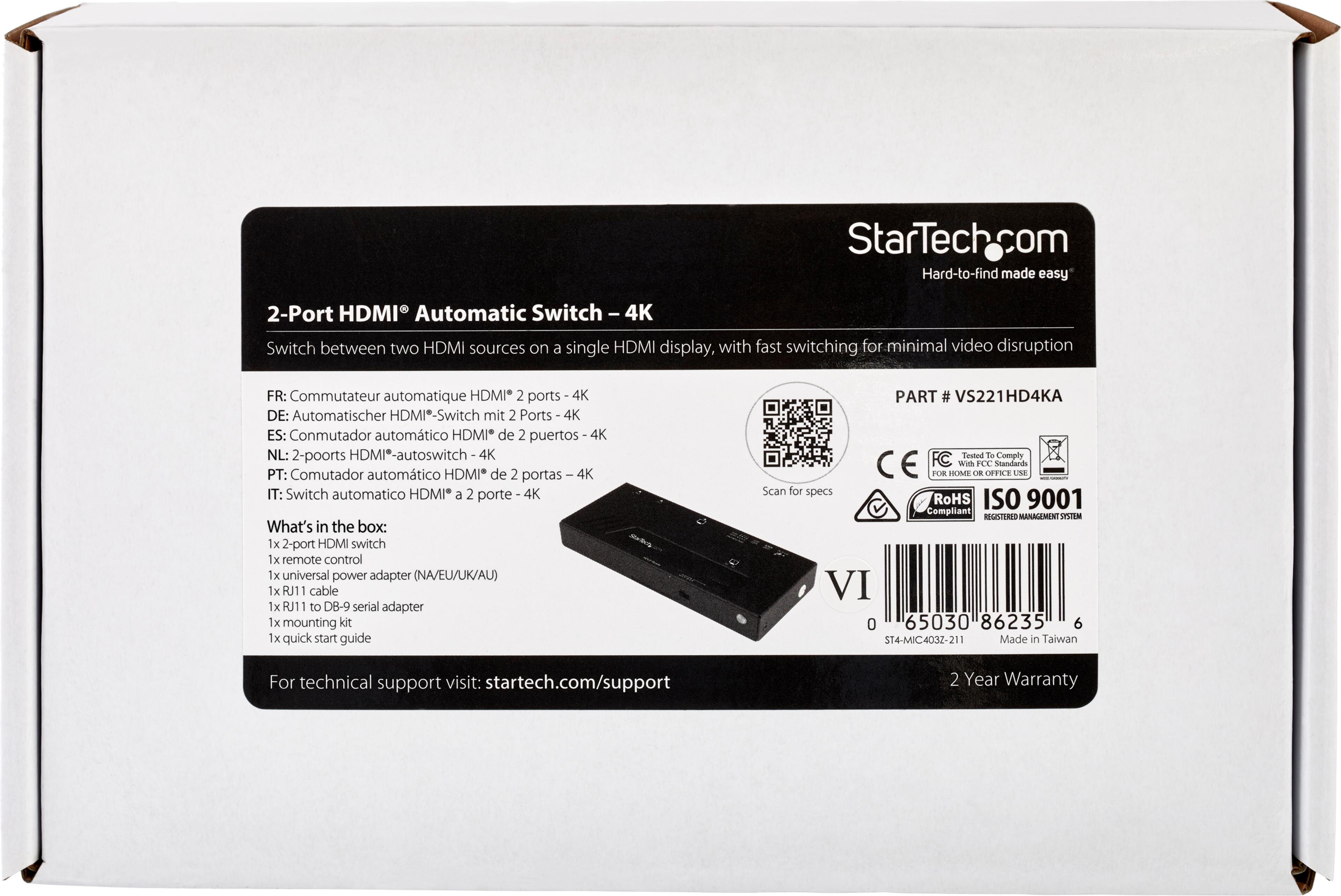 StarTech HDMI Selector 2:1