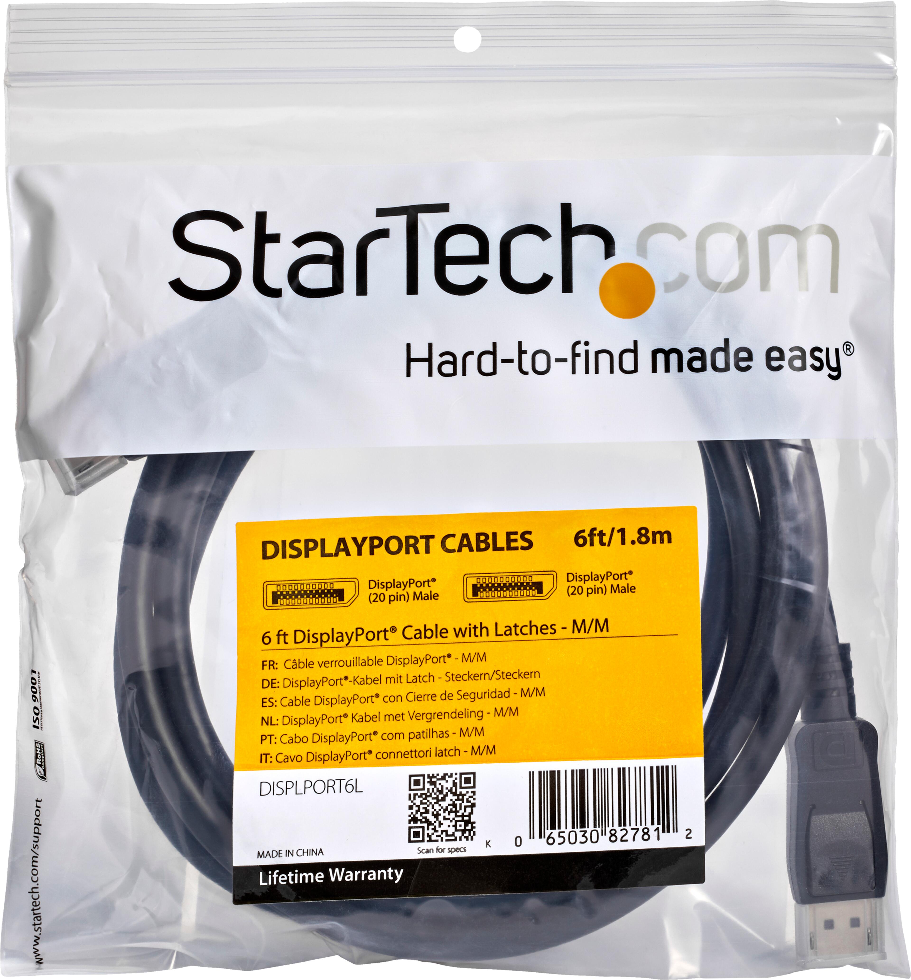 StarTech DisplayPort Cable 1.8m