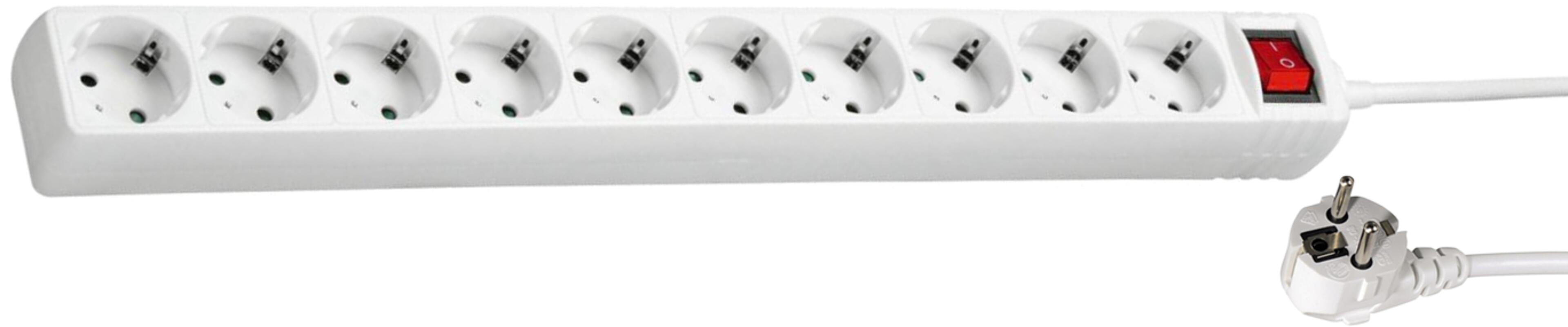 Steckdosenleiste 10fach 3 m Schalter