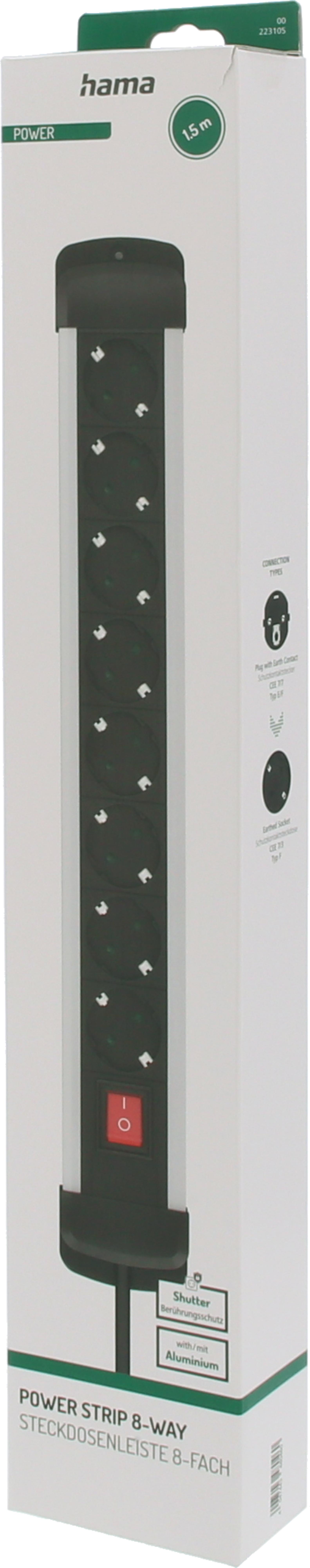 Power Strip 8-way 1.5m w/ Switch