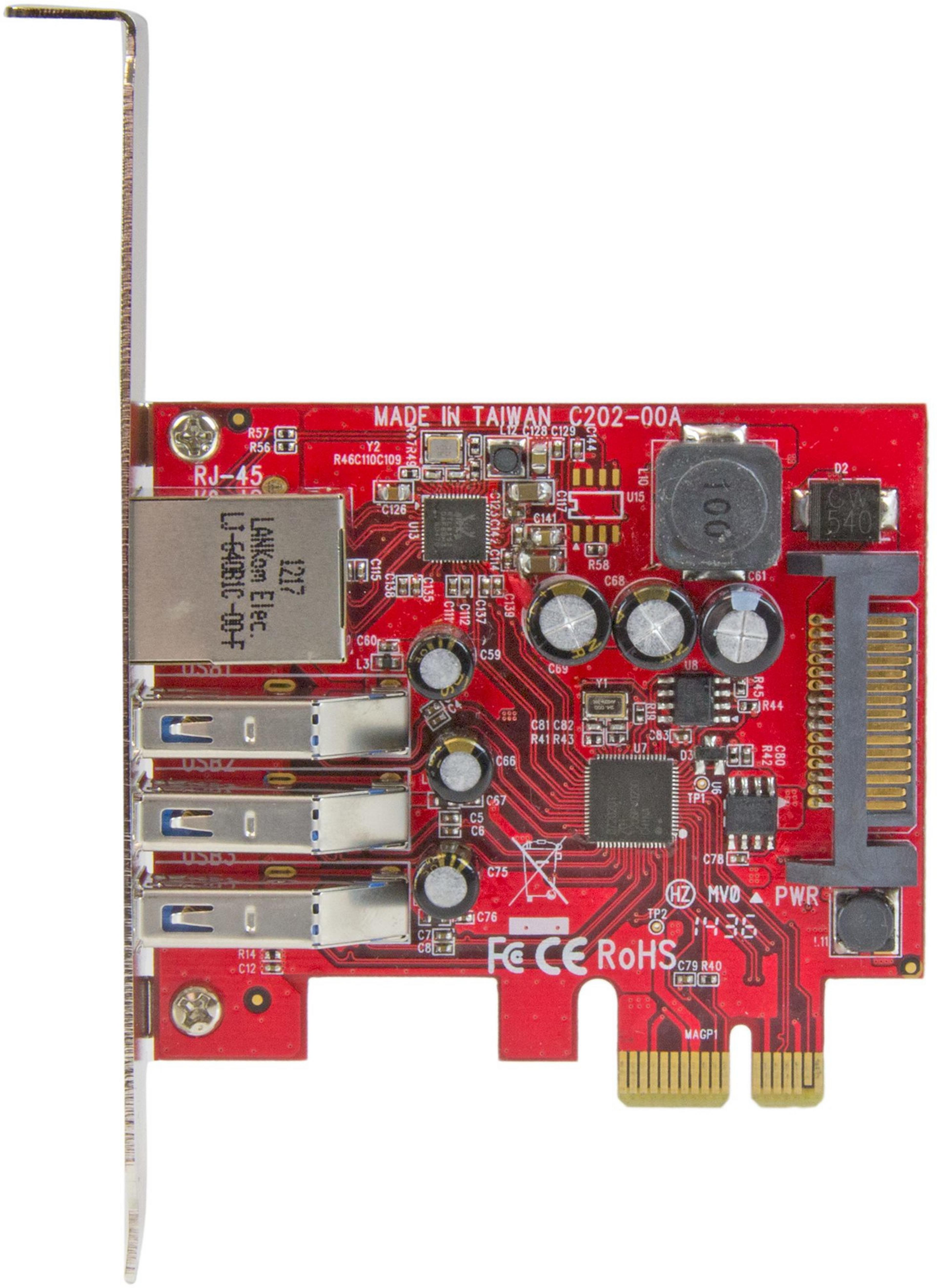 Interface PCIe StarTech 3 ports combinés