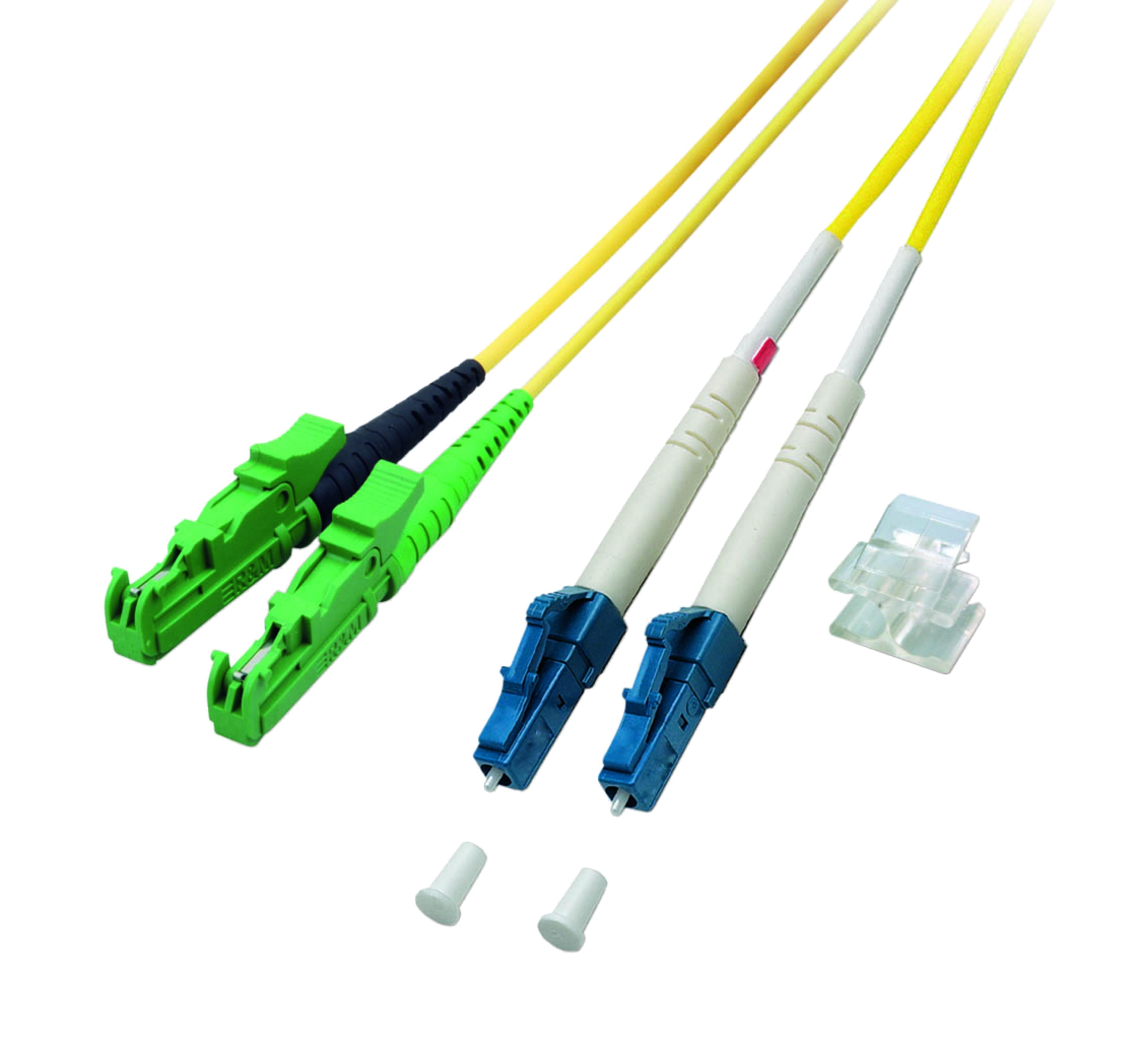 FO Duplex Patch Cable E2000-LC 9µ 2m