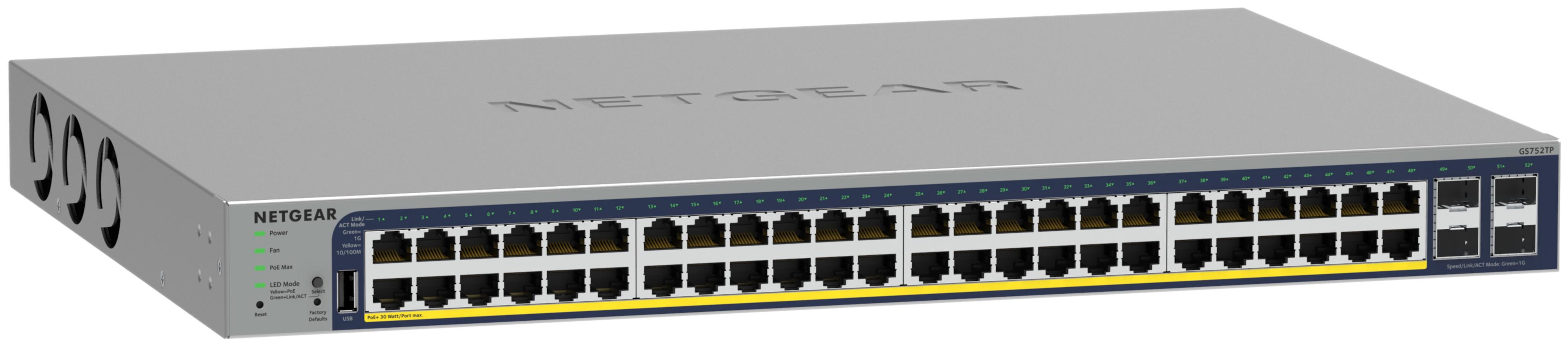 NETGEAR GS752TPv3 PoE+ Switch