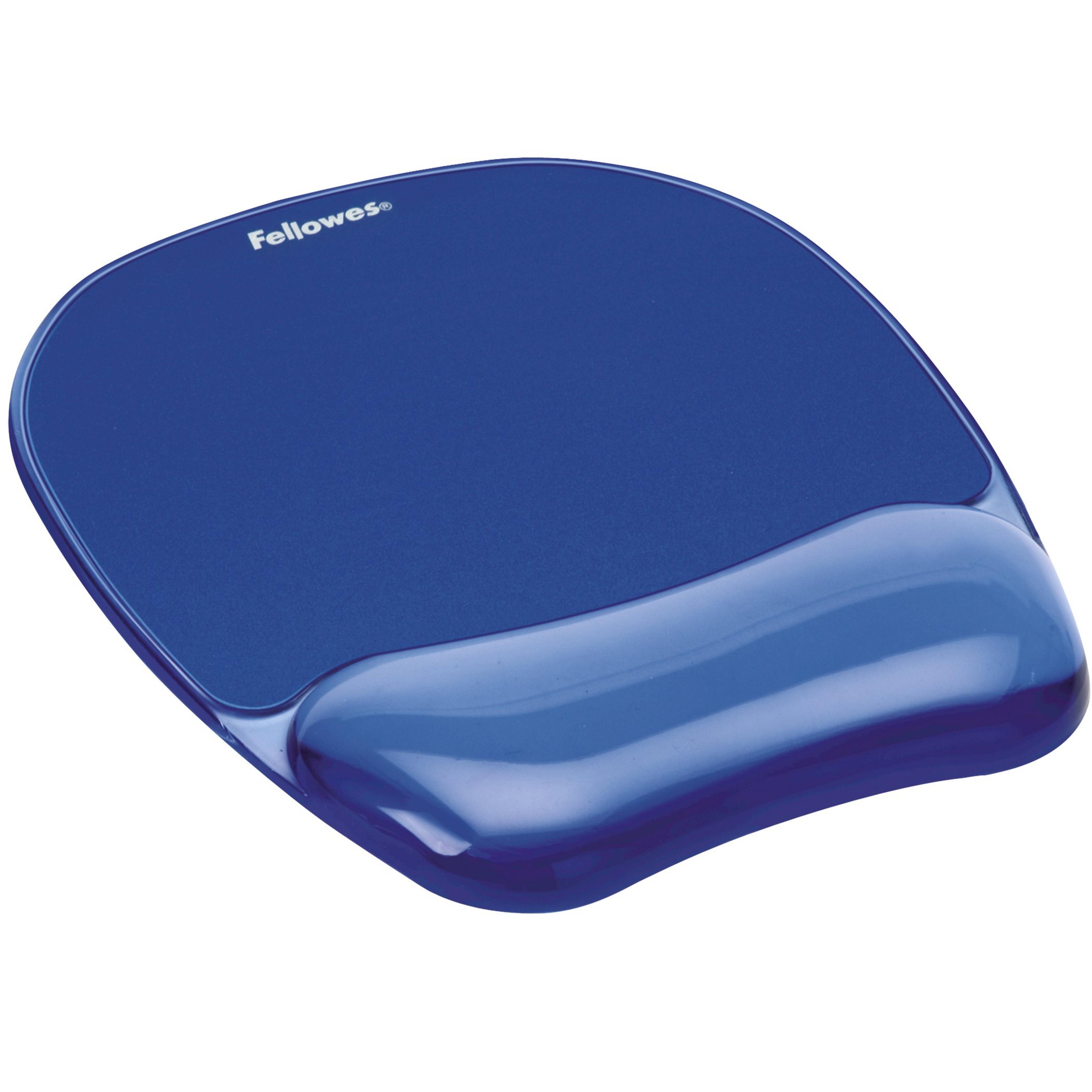 Fellowes Mouse Pad w/ Gel Wrist Rest Blu