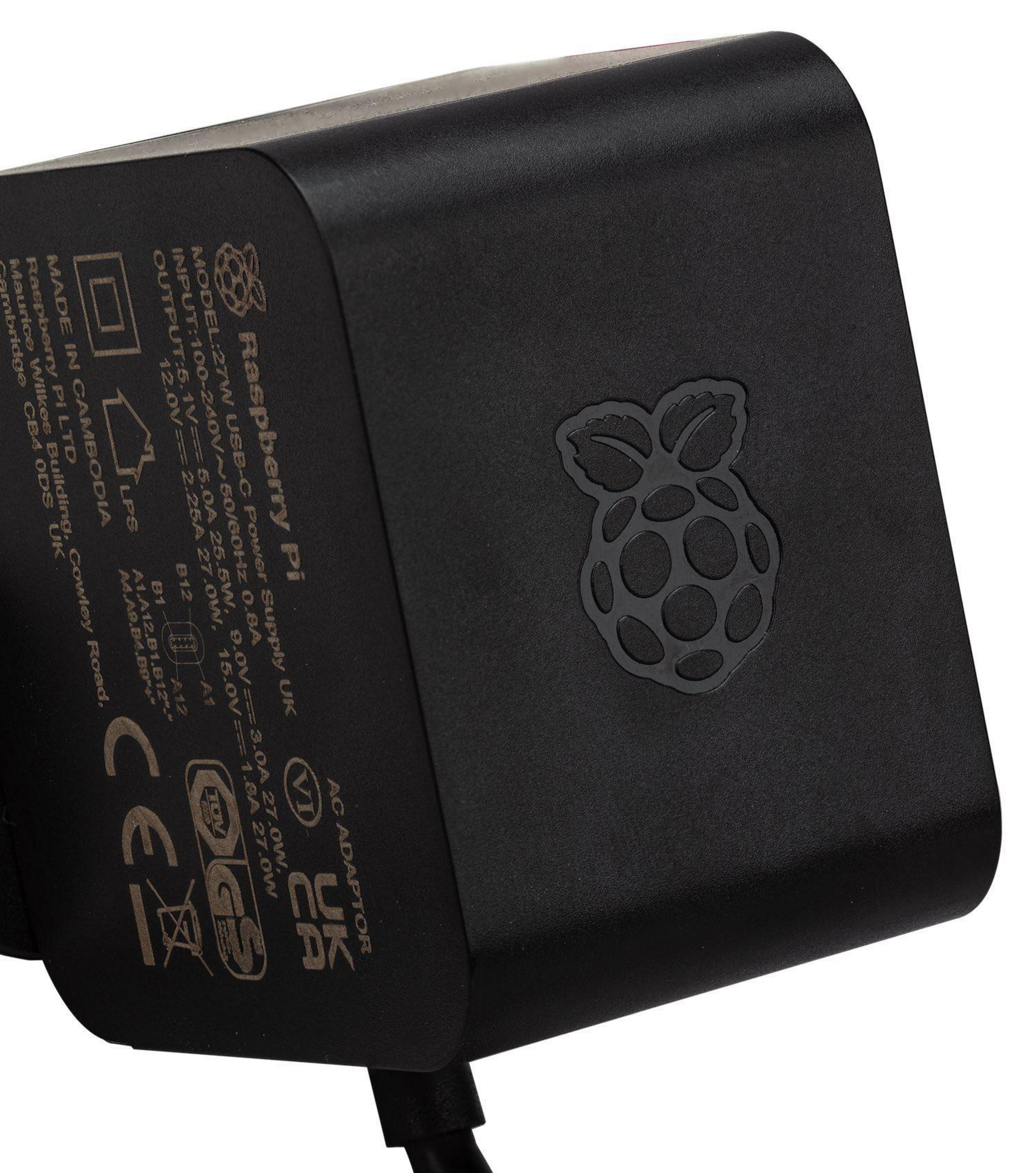 Raspberry Pi5 27W USB-C Netzteil sw