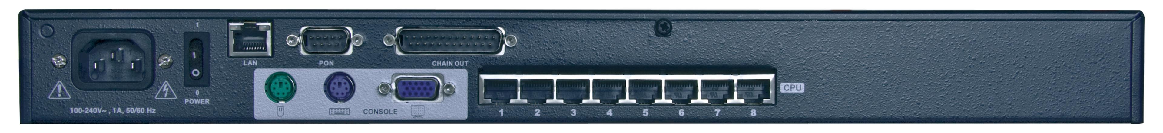 Console TFT RackMaster CAT5+ KVM 8ports