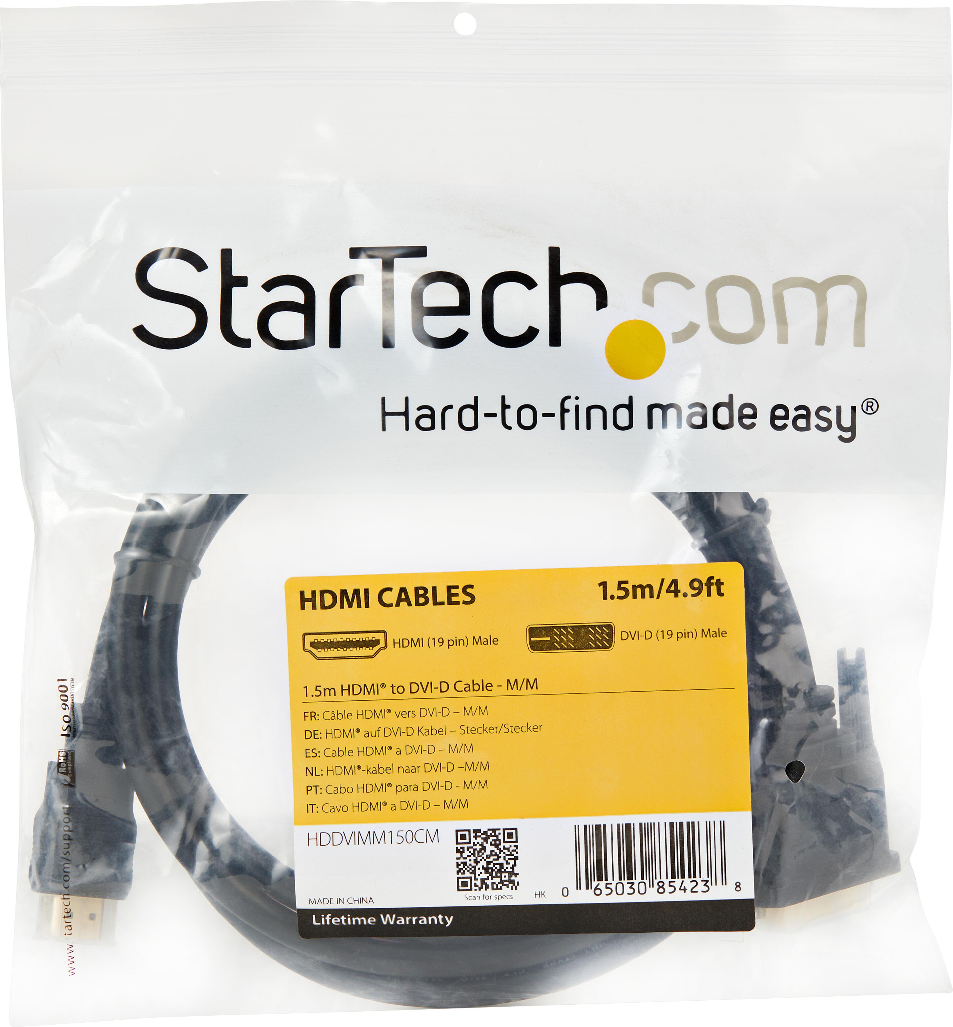 StarTech HDMI - DVI-D Cable 1.5m