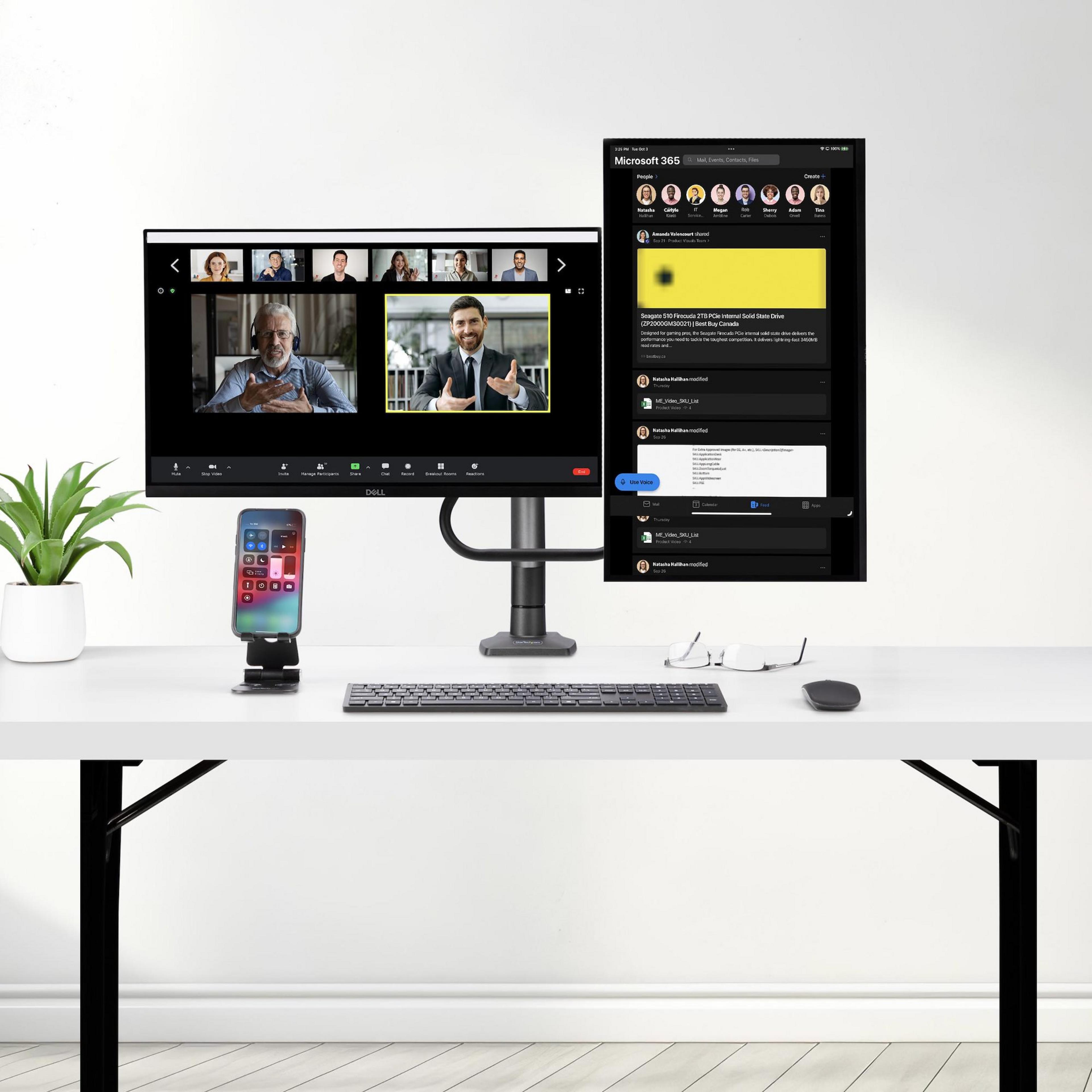 Soporte mesa dual travesaño StarTech