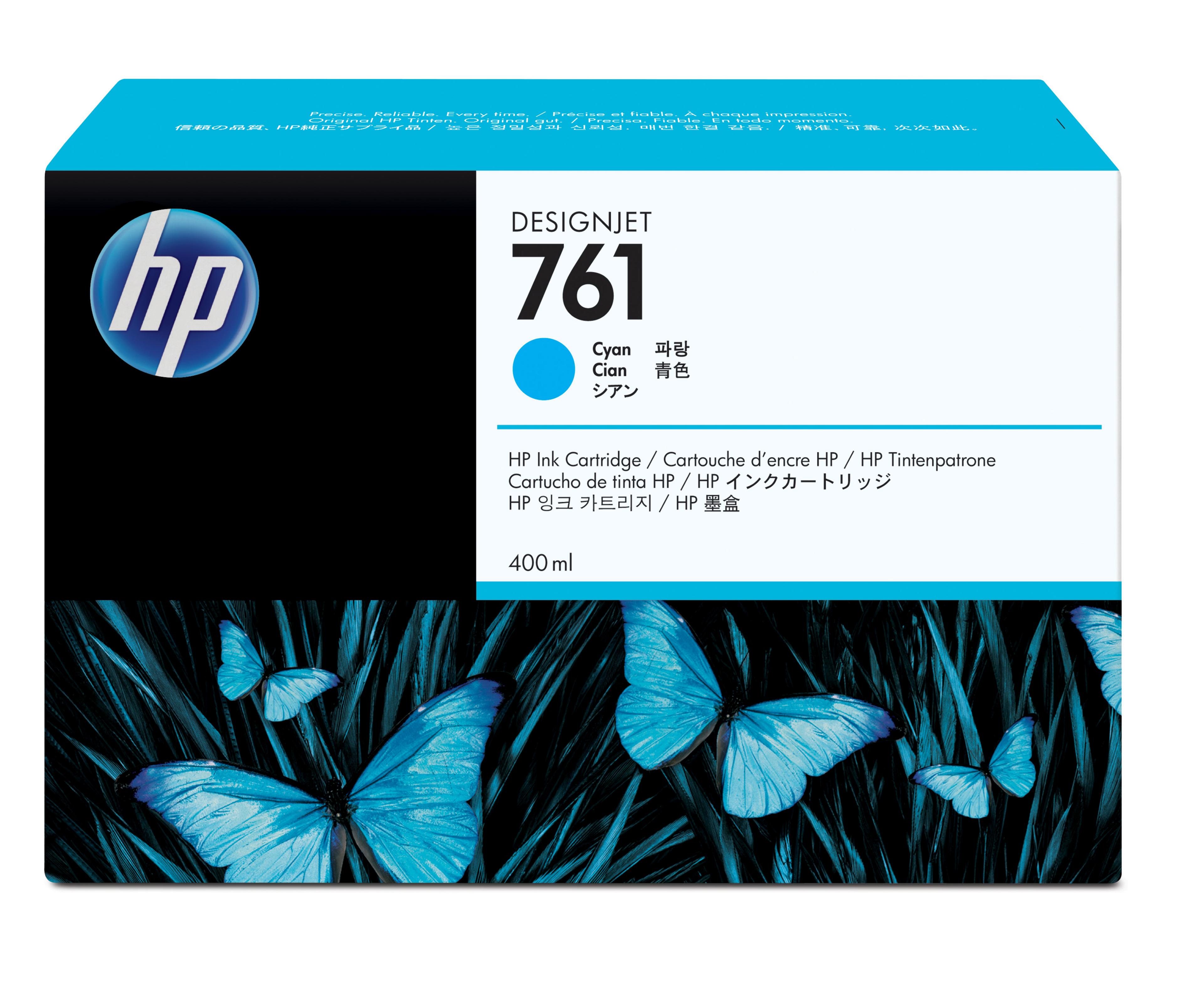 HP 761 Tinte 400 ml cyan