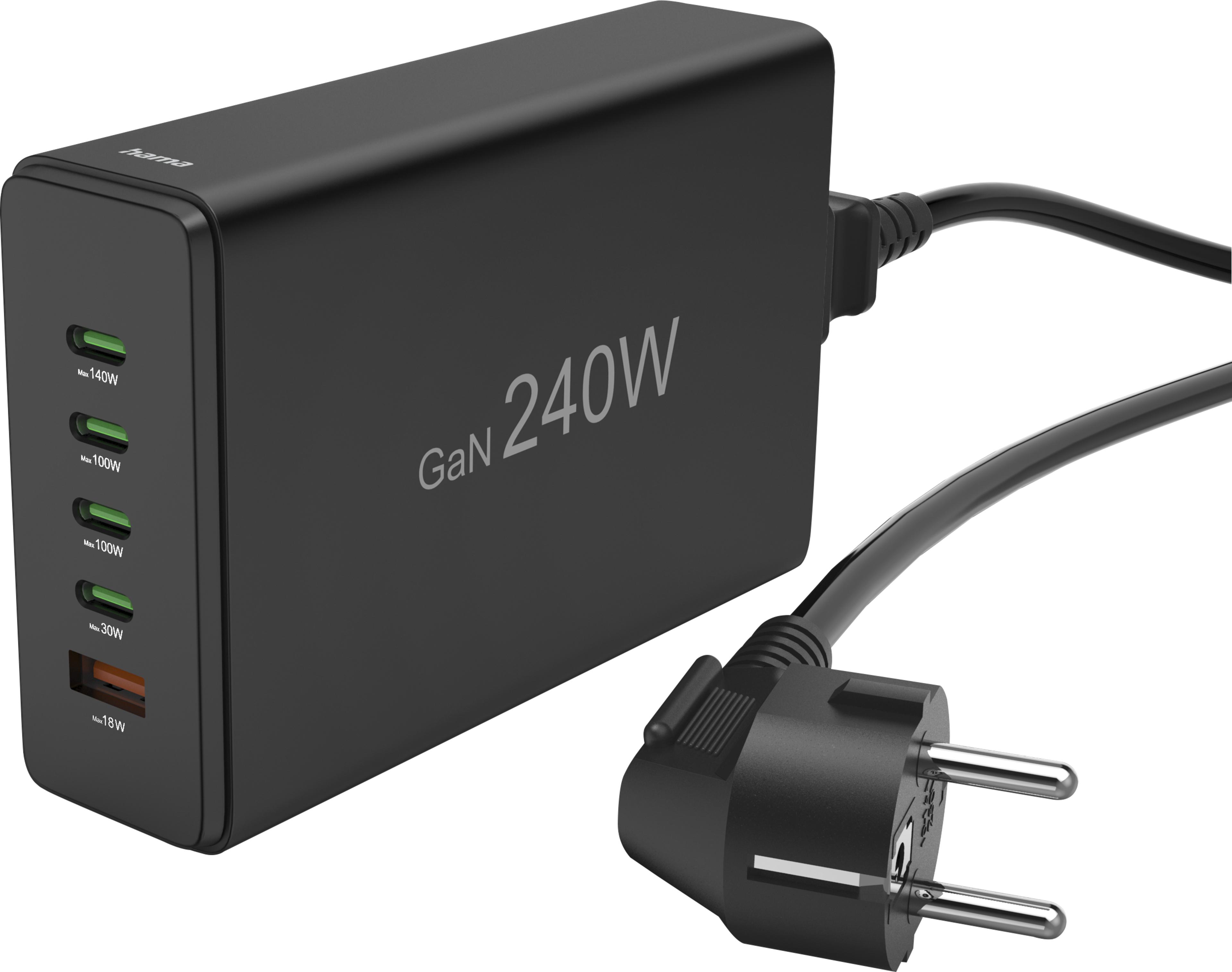 Hama 240 W 4xUSB-C/USB-A GaN Ladegerät