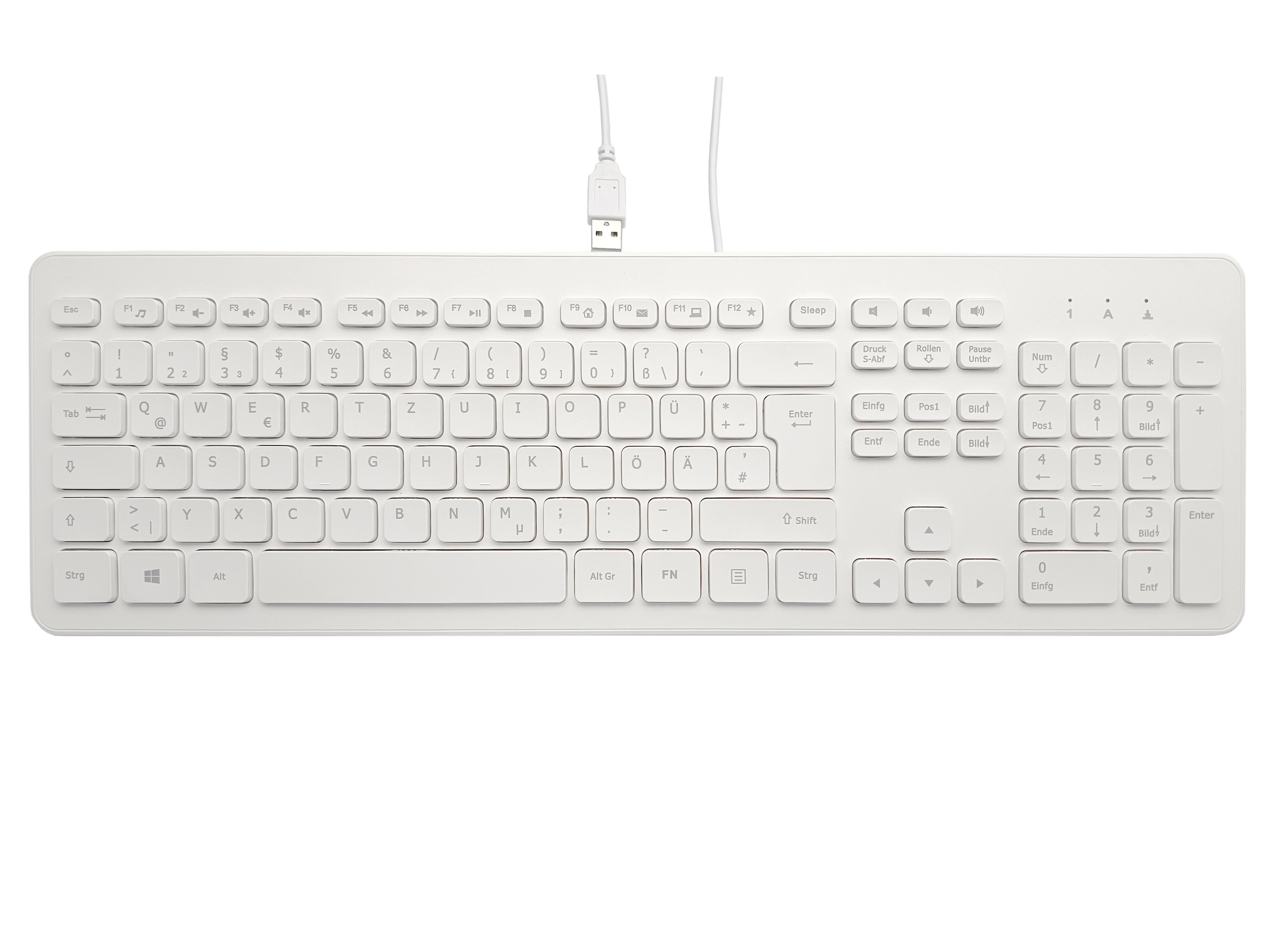 ARTICONA USB-A vez. billentyűzet fehér