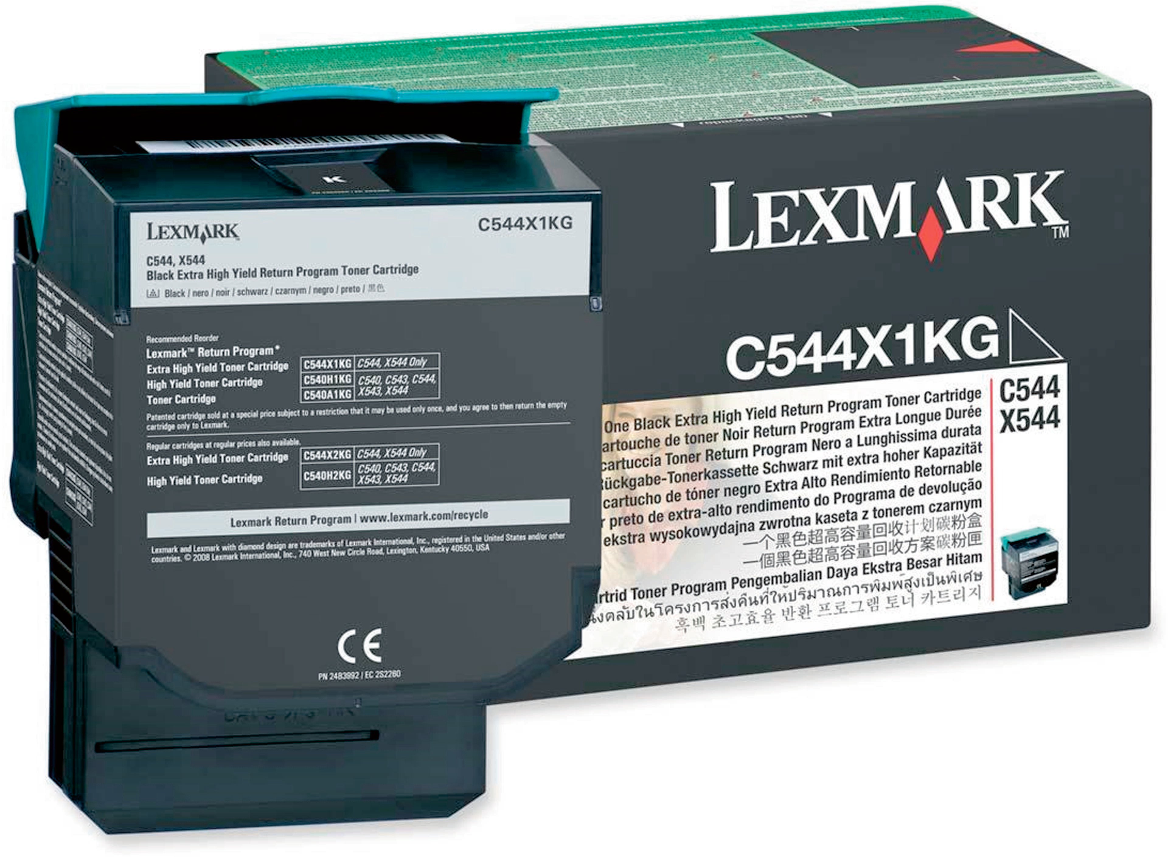 Tóner Lexmark C54x/X54x retornable negro