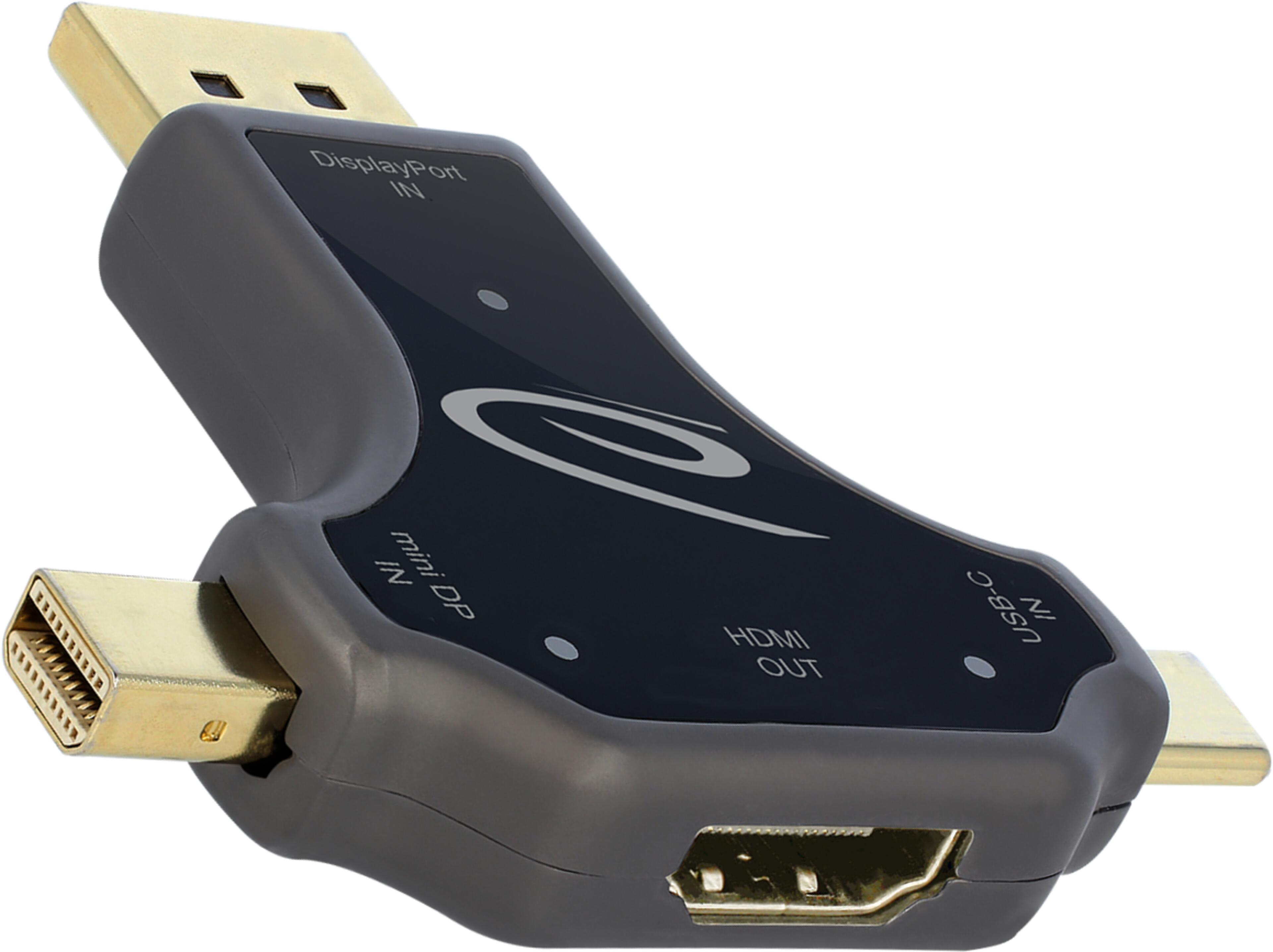 Delock DP/Mini-DP/Typ C - HDMI Adapter