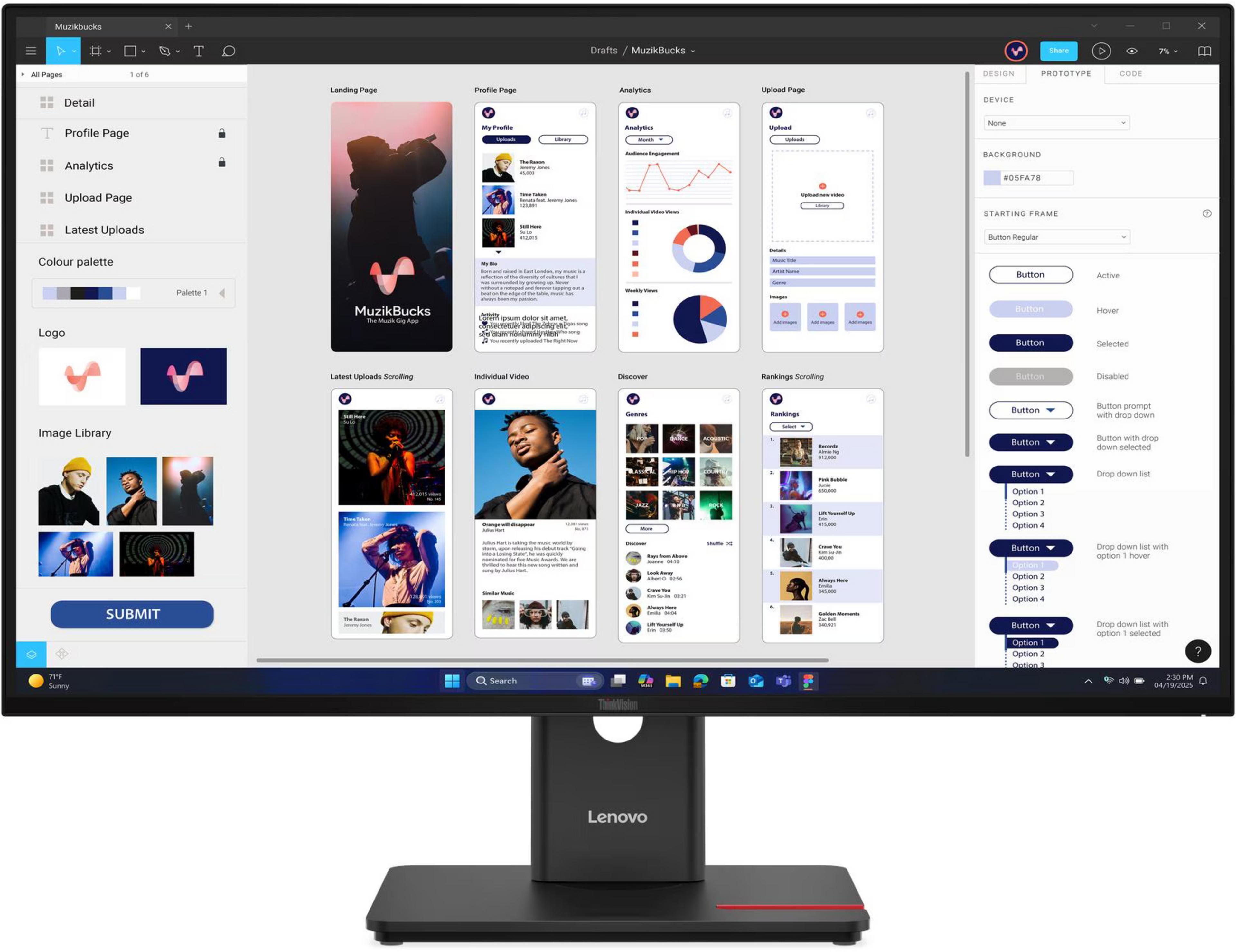 Lenovo ThinkVision T32UD-40 Monitor