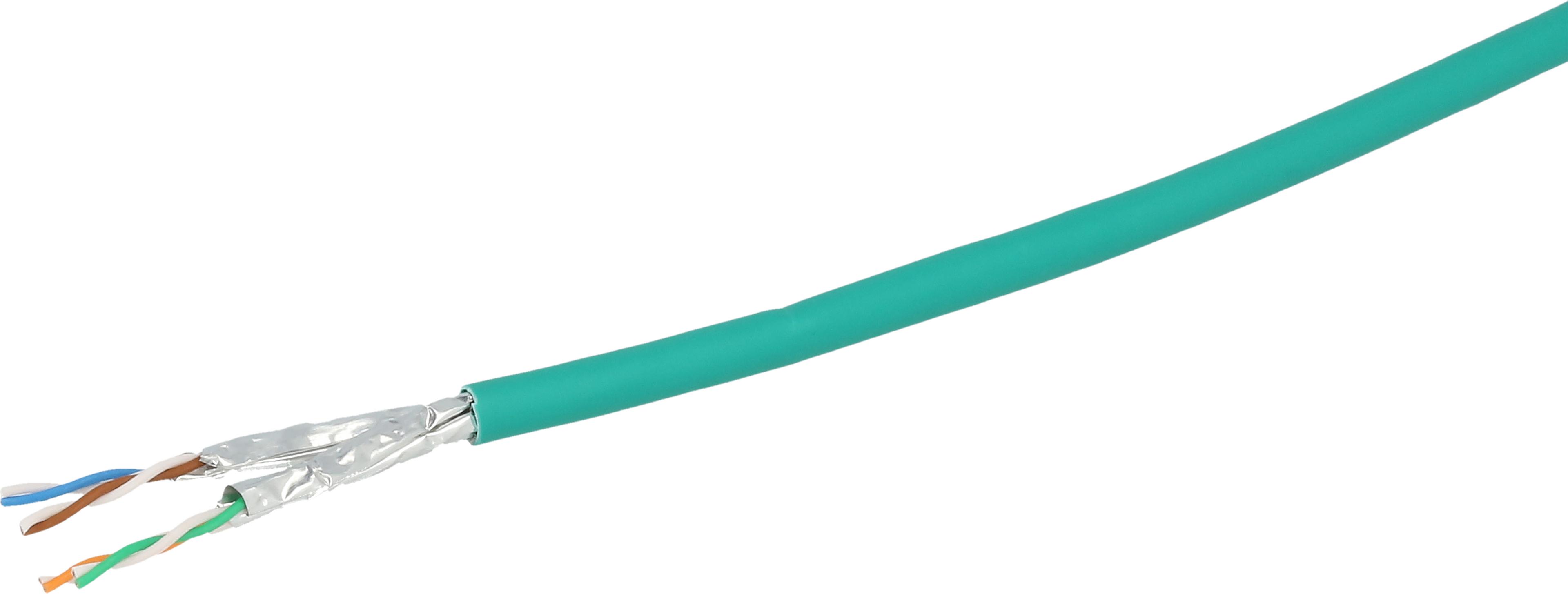 Data Cable Cat7 Strand. S/FTP 100m Green