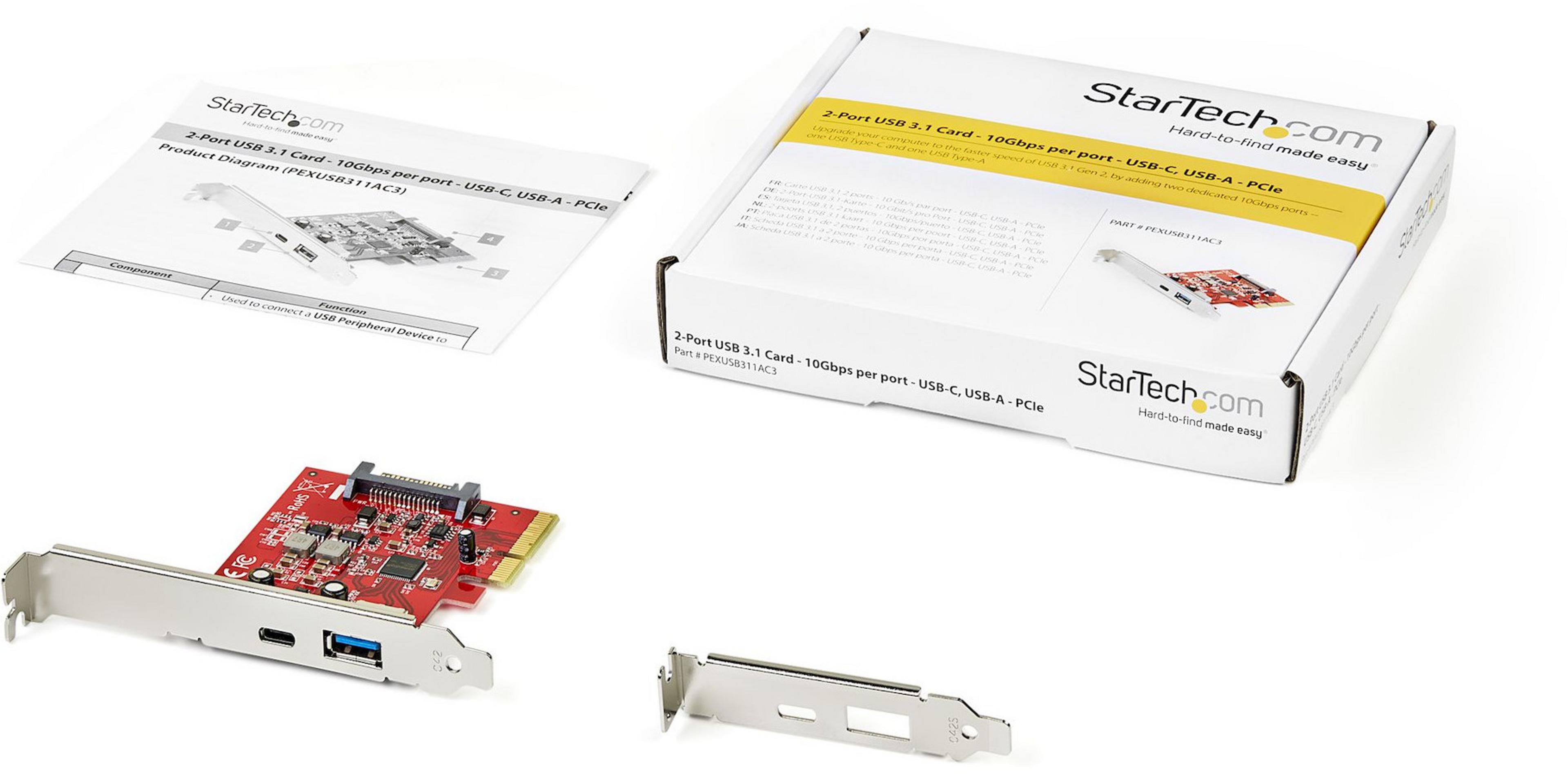 StarTech Dual USB 3.2 PCIe Interface