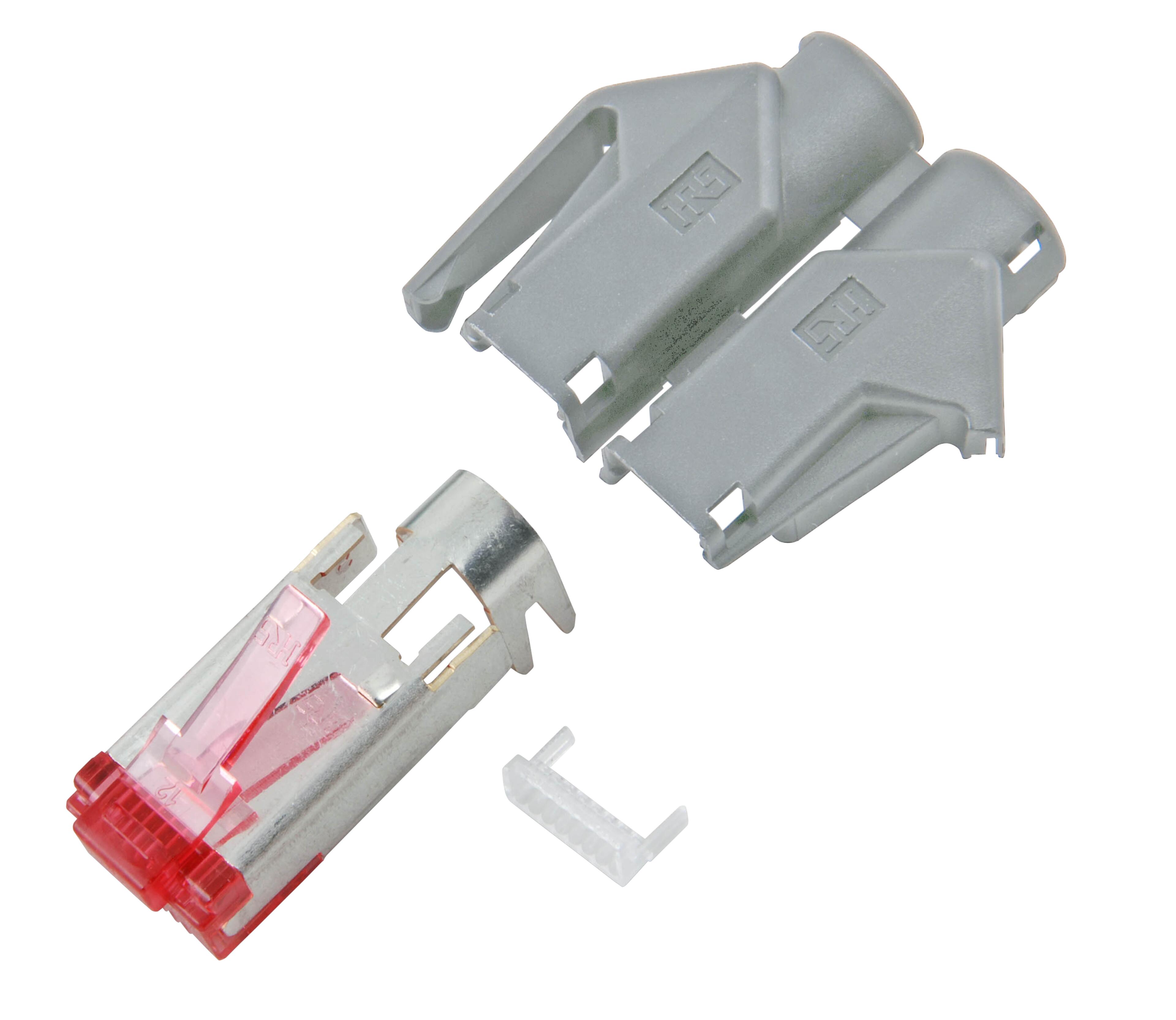 Stecker Hirose RJ45 Cat6 STP grau 10St