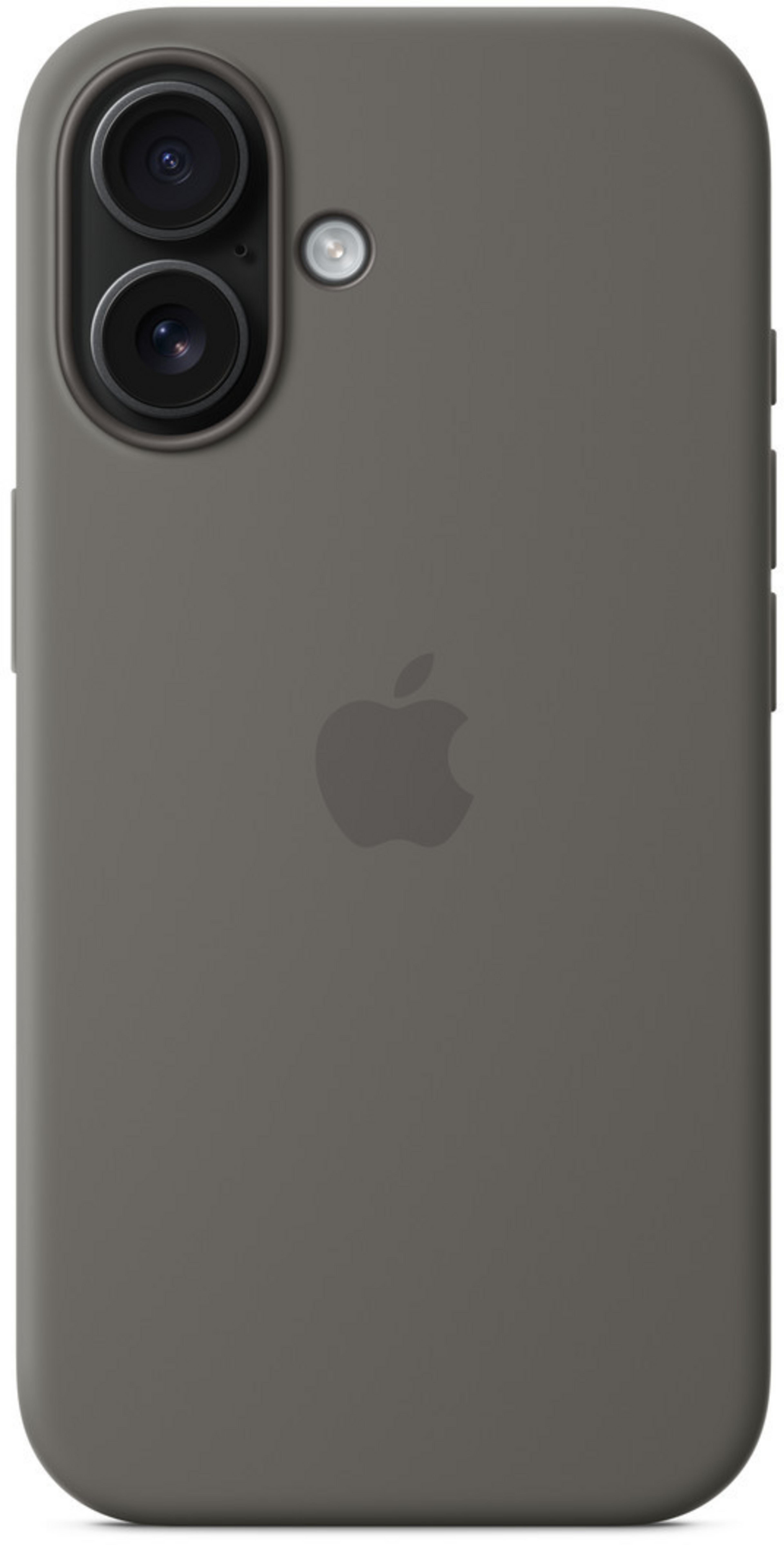Coque silicone iPhone 16, gris minéral