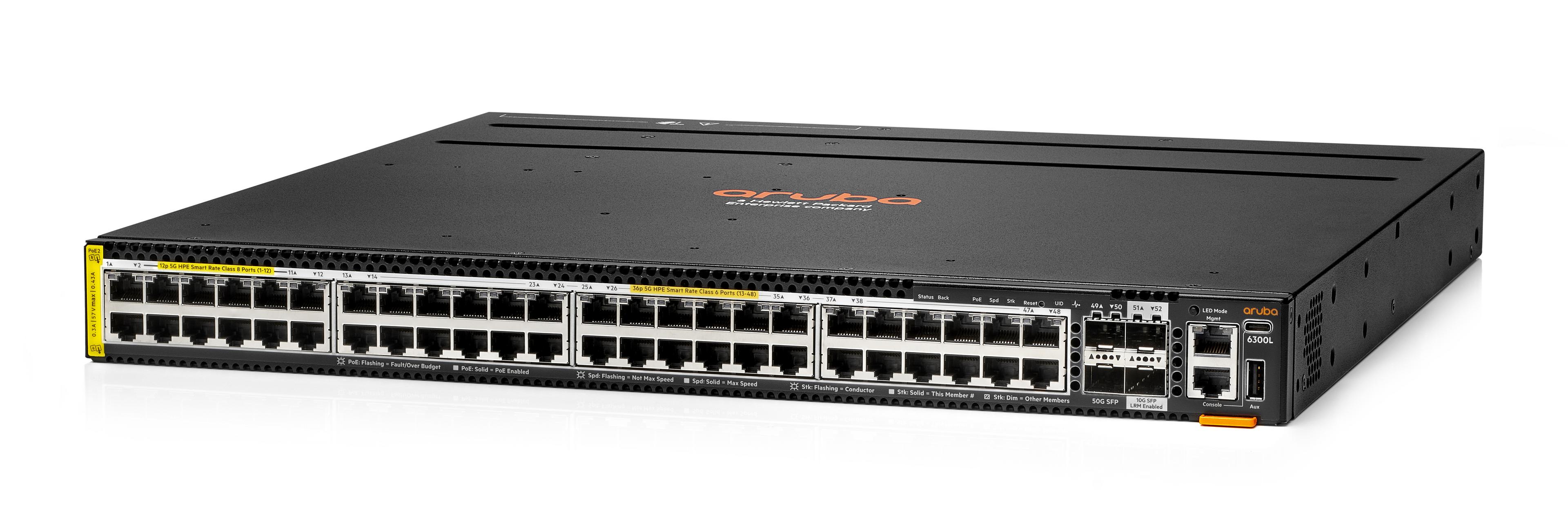 HPE Aruba 6300L 48SR5 PoE Switch