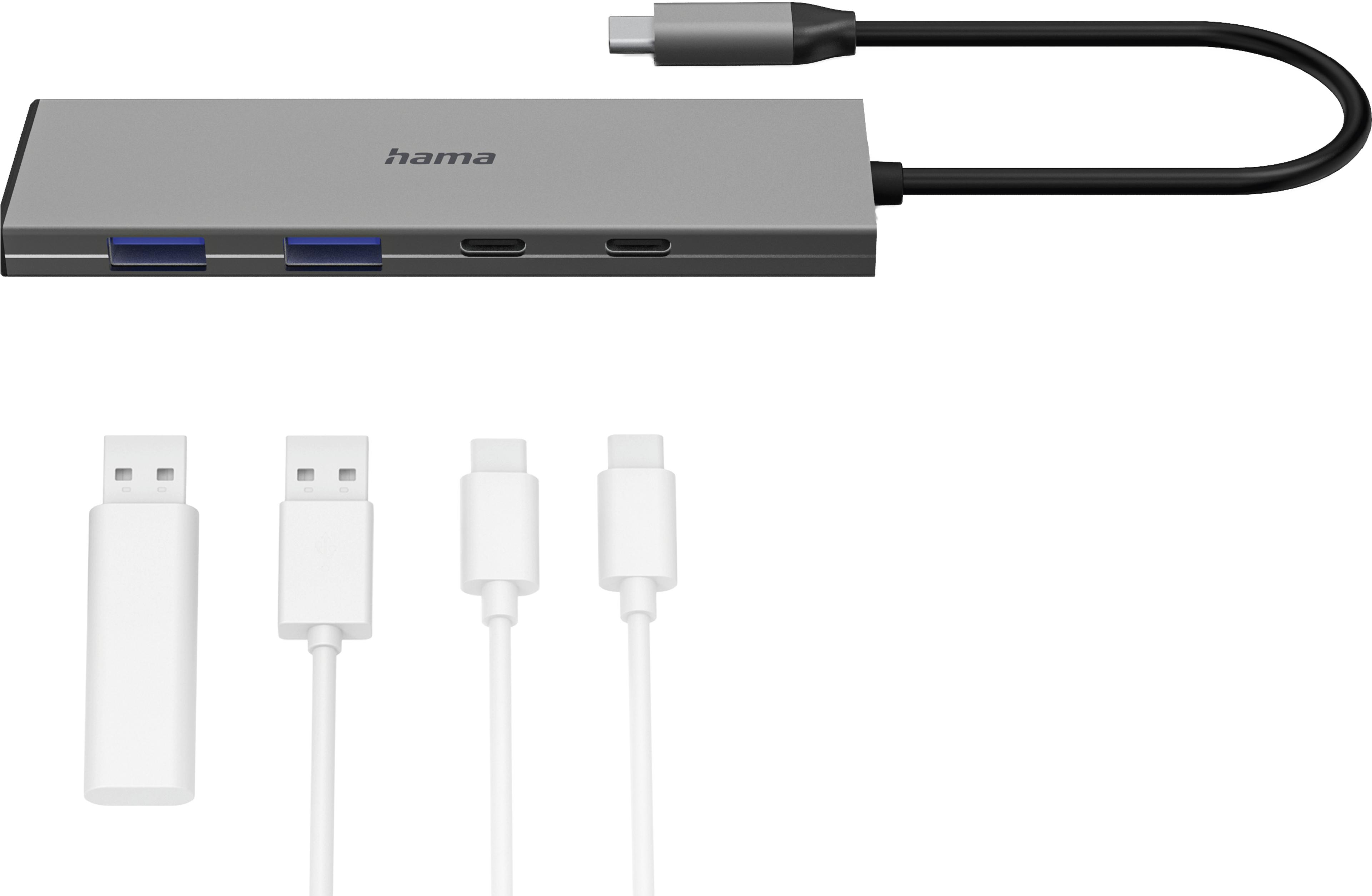 Acheter Hub USB 3.1 Hama 4 ports, gris (00200147)