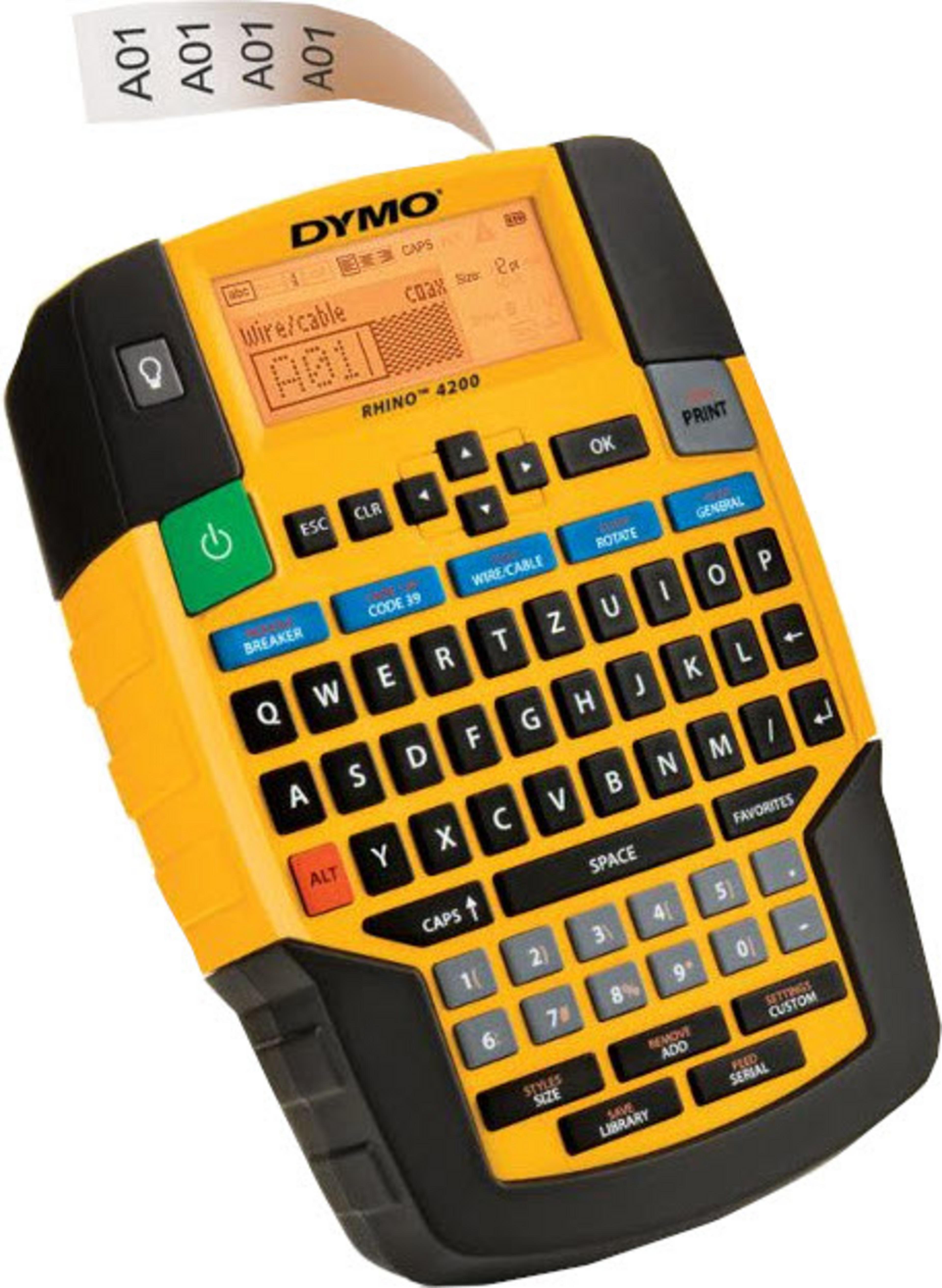 Dymo Rhino 4200 Beschriftung