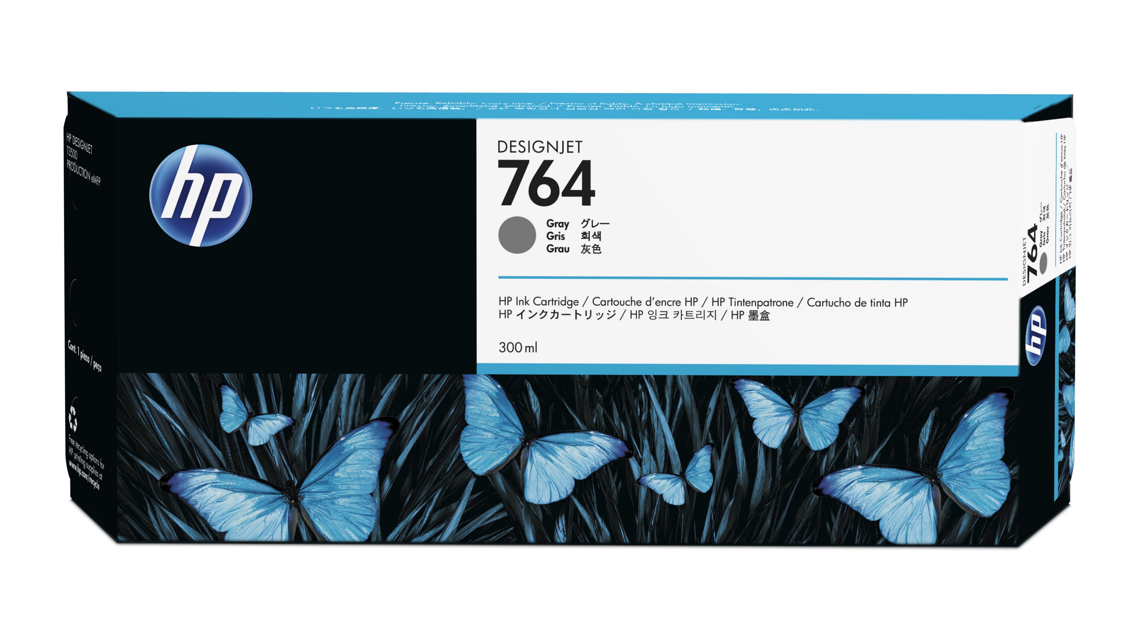 HP 764 Ink 300ml Grey