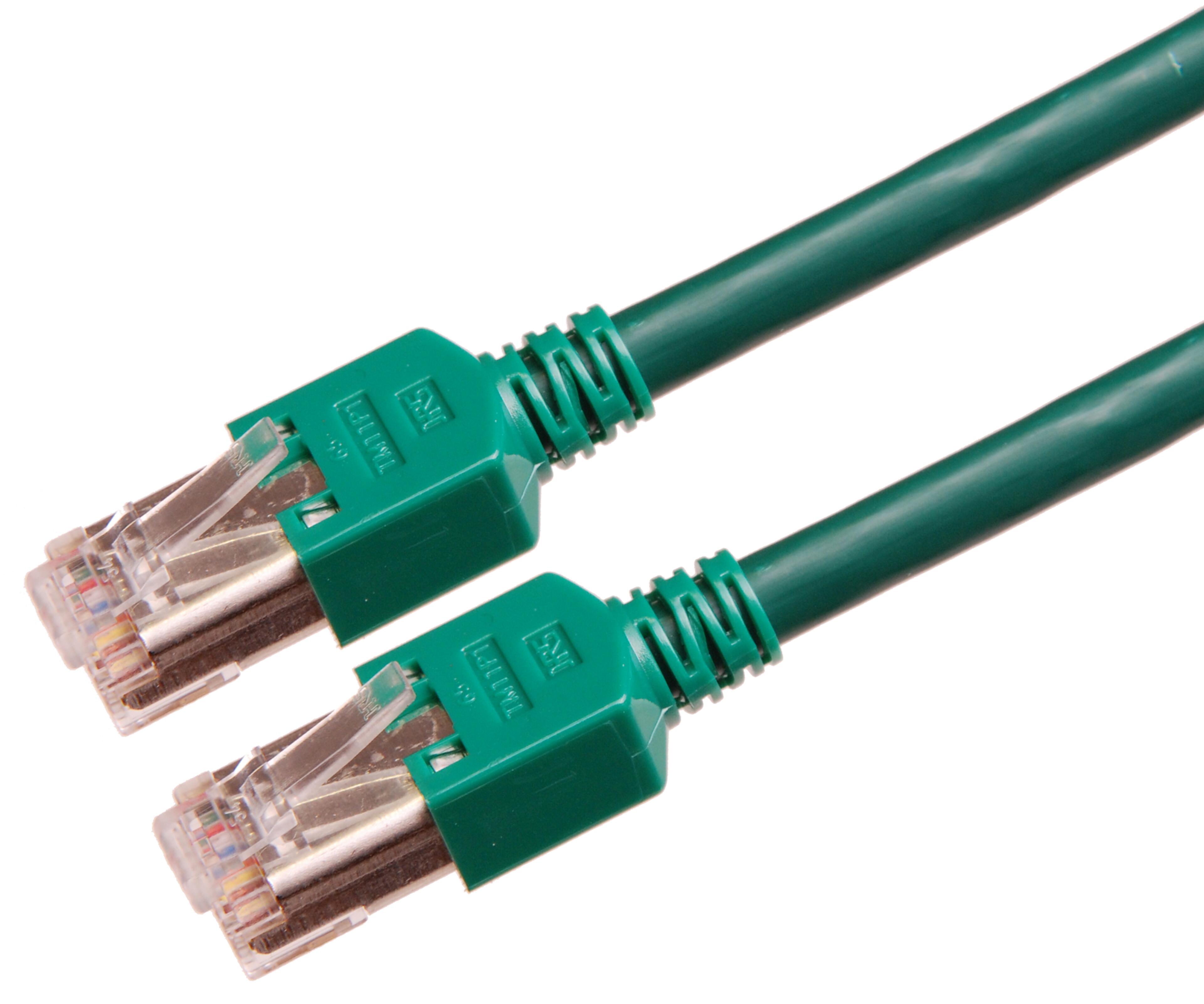 Patchkabel RJ45 S/FTP Cat5e 6 m grün