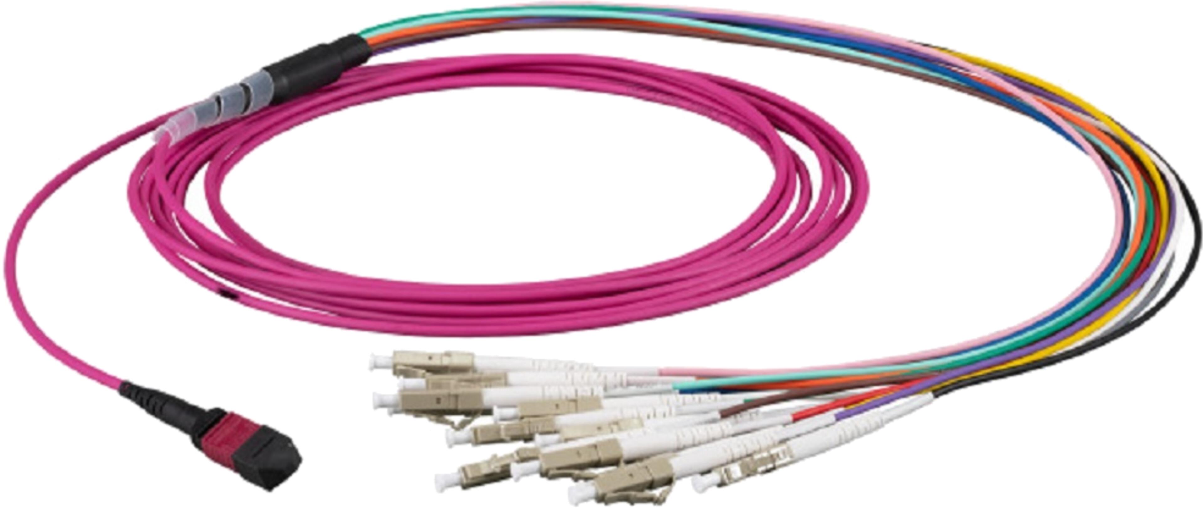 FO Patch Cable MTP/MPO/f - 12x LC/m 2m