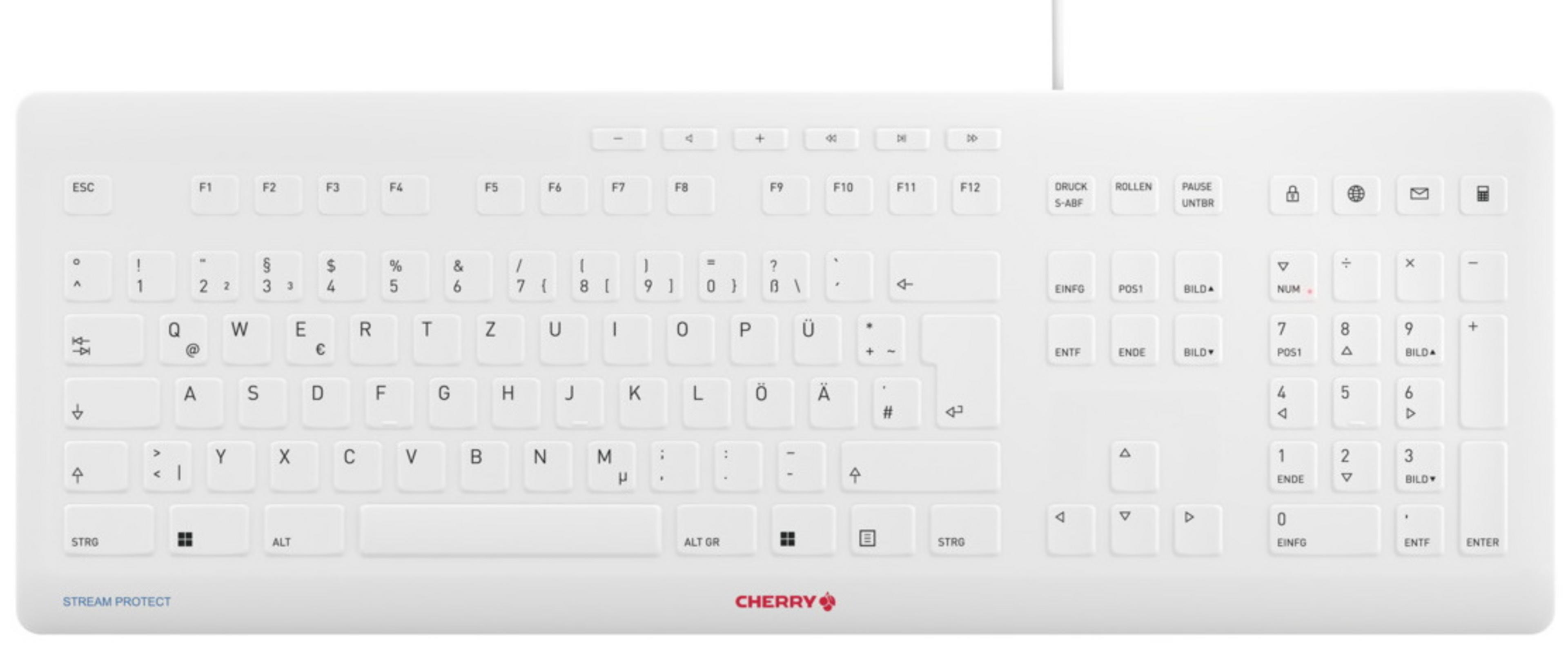 CHERRY STREAM PROTECT Keyboard White