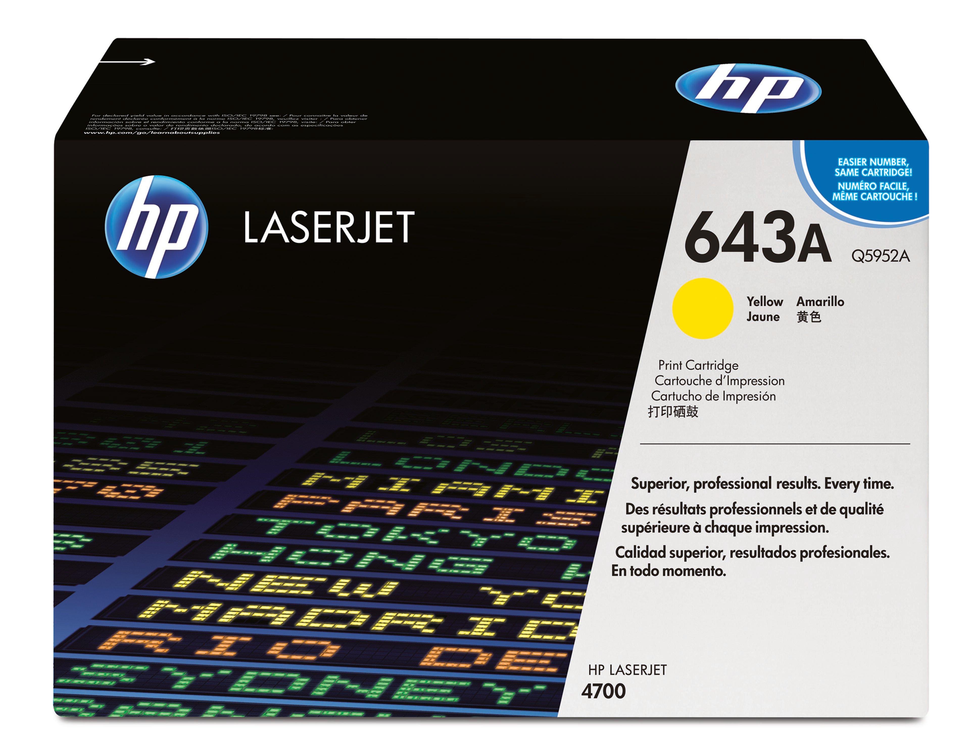 Toner HP 643A, jaune