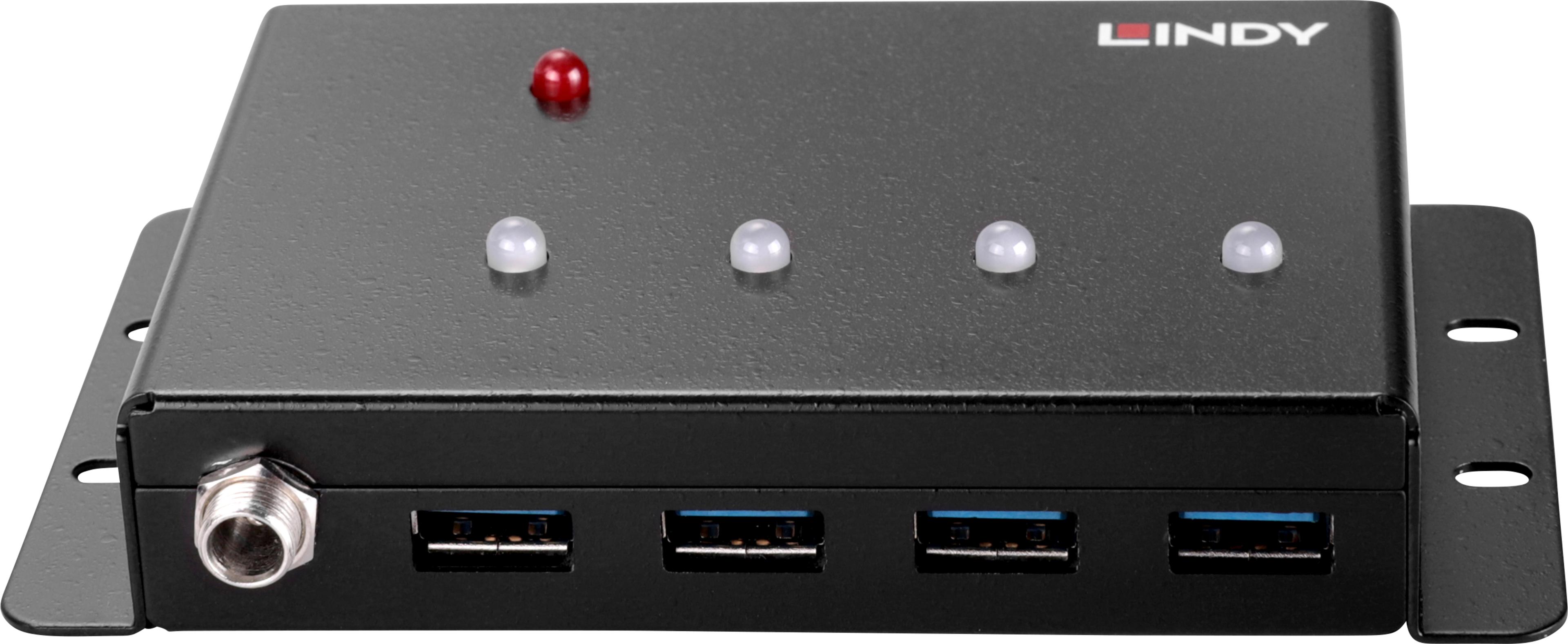 LINDY USB Hub 3.0 4-port Metal