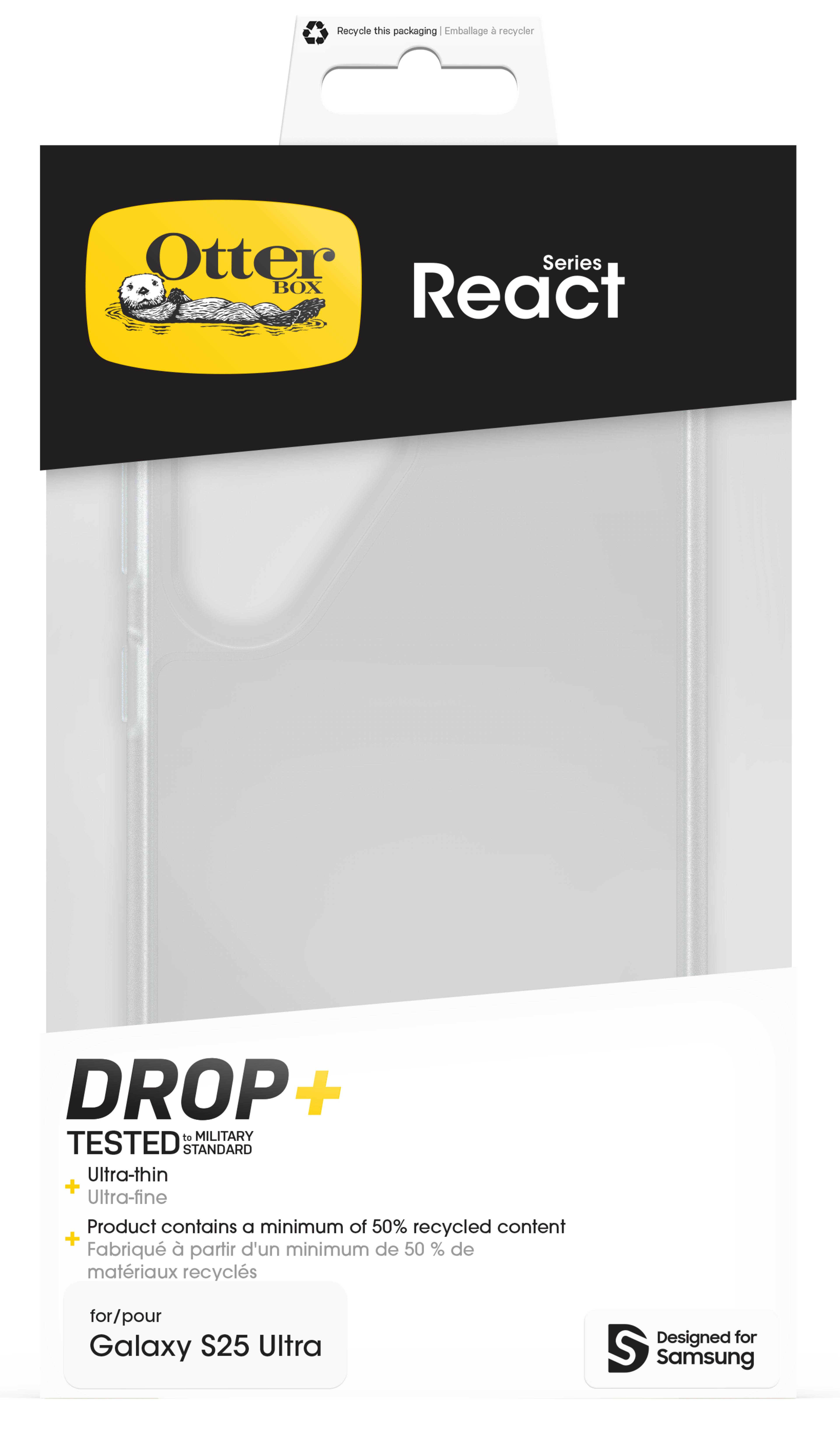 OtterBox React Galaxy S25 Ultra Clear