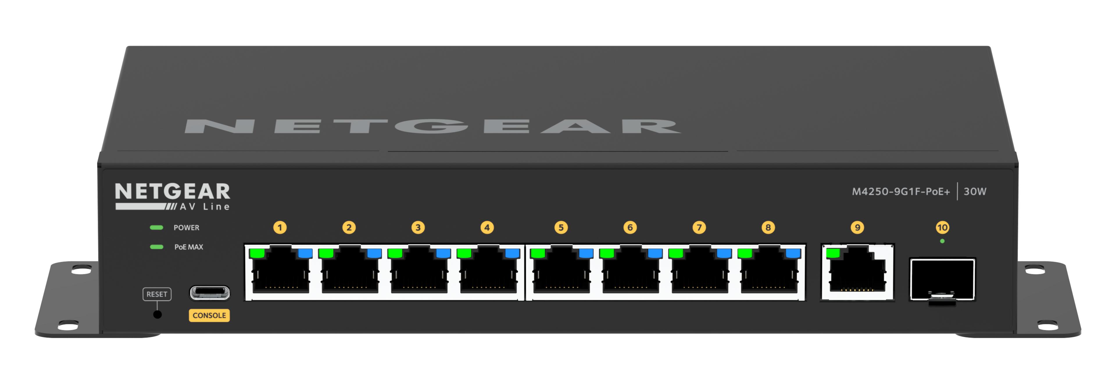 Switch NETGEAR M4250-9G1F-PoE+ AV Line