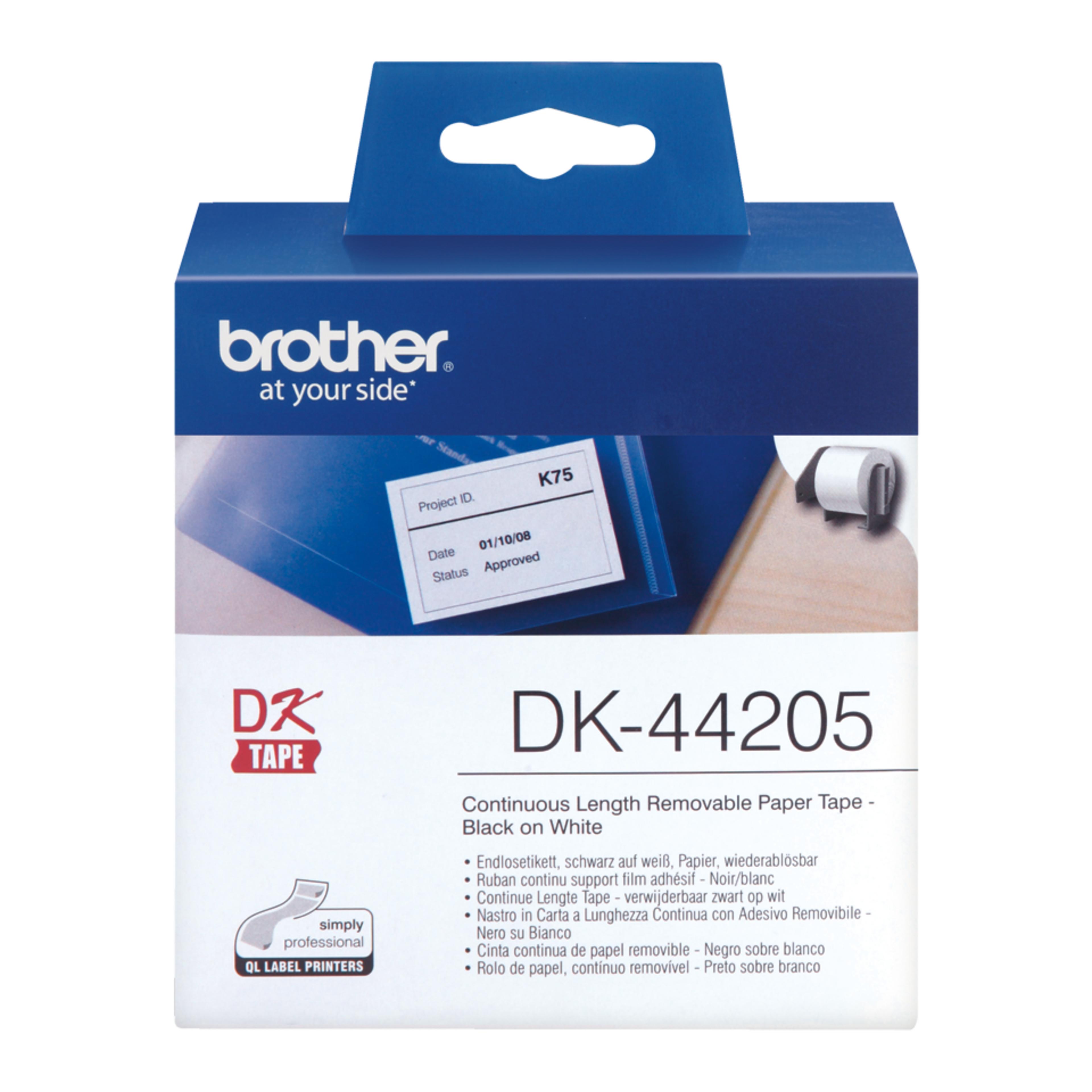 Brother 62mmx30m Endlos-Etiketten weiß