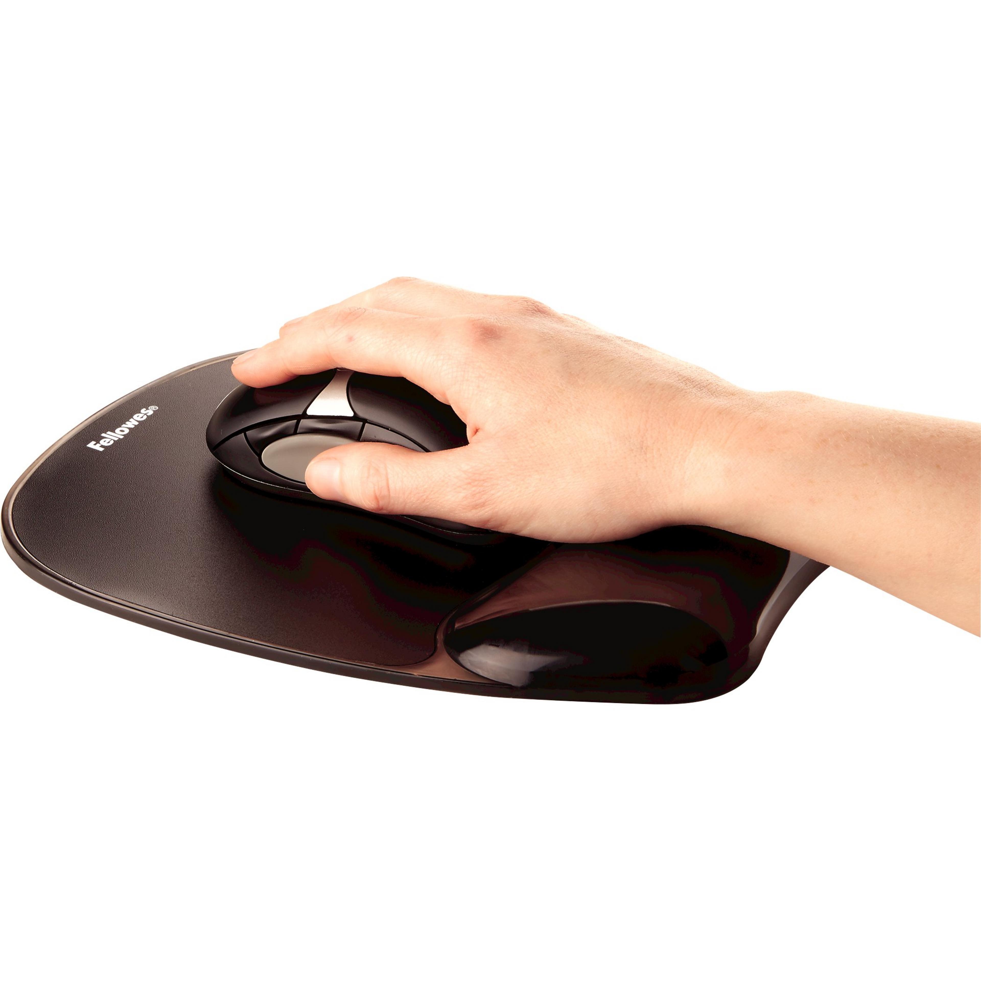 Fellowes Mouse Pad w/ Gel Wrist Rest Bck