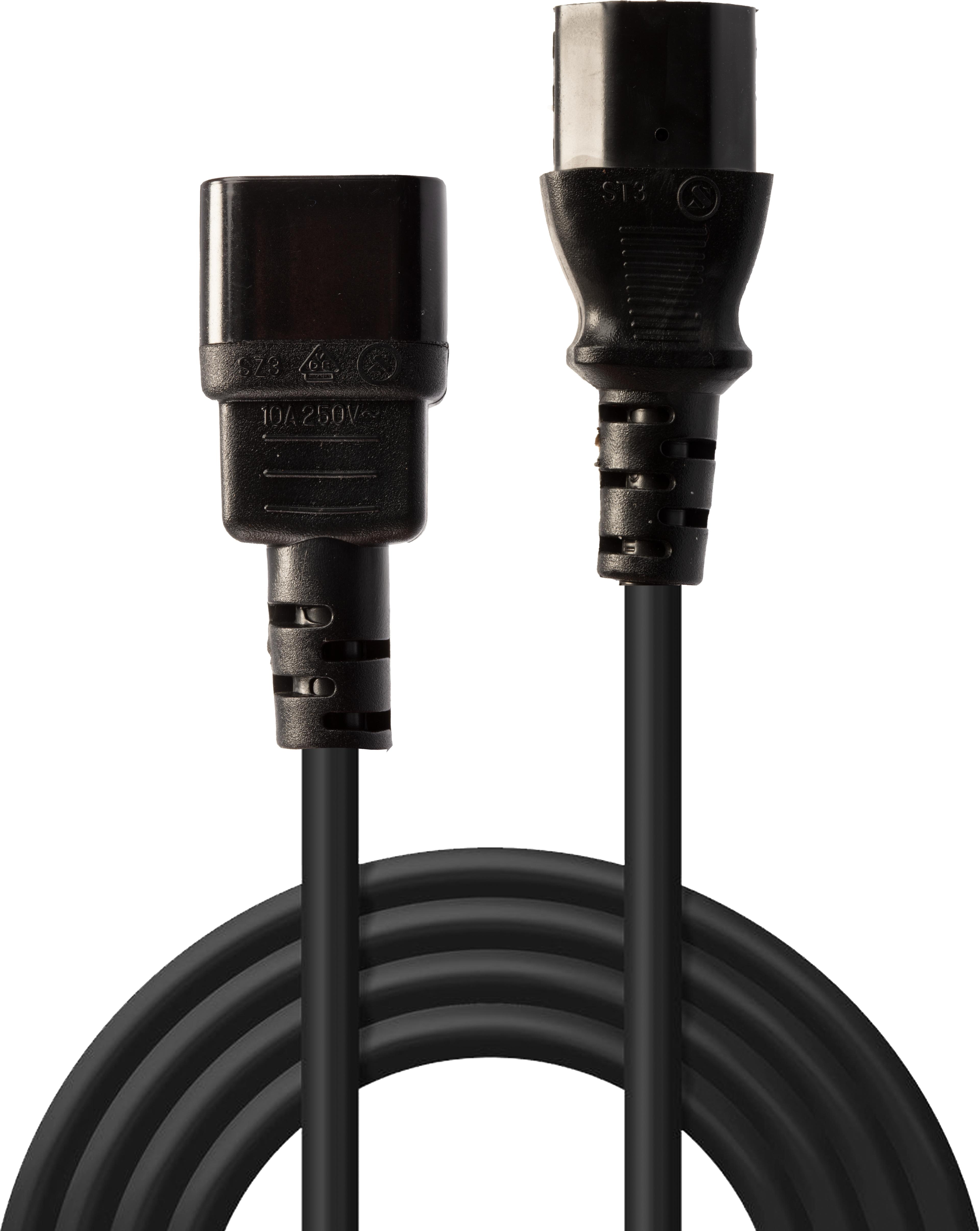 Power Cable C13 - C14 1m Black
