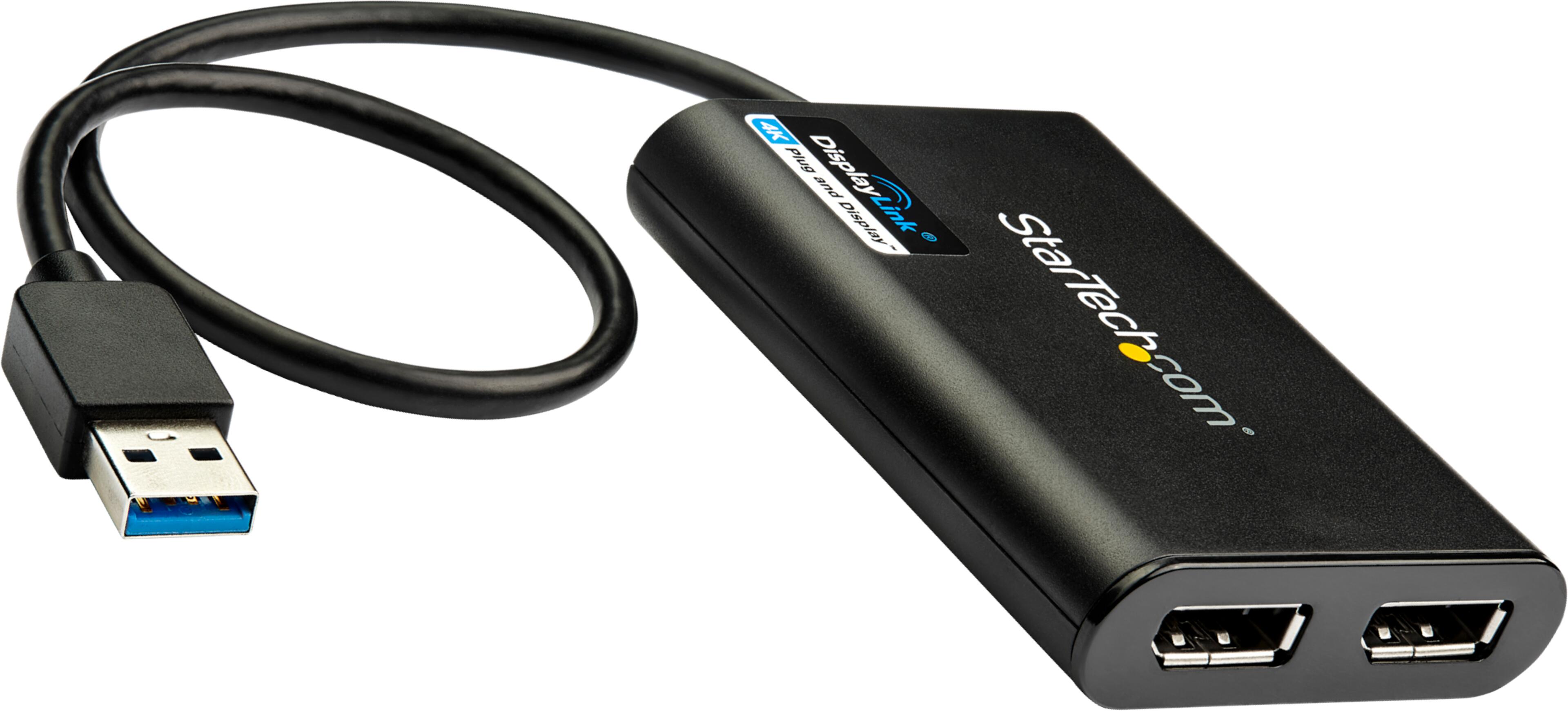 Converter USB-A/m - 2xDisplayPort/f