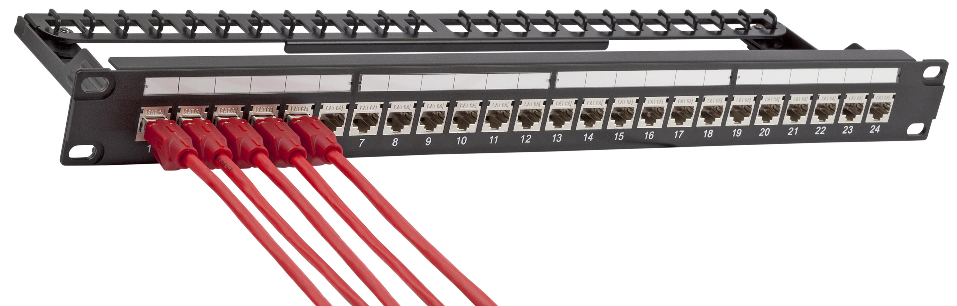 Patch Panel RJ45 FeedThru 24-port Cat6a