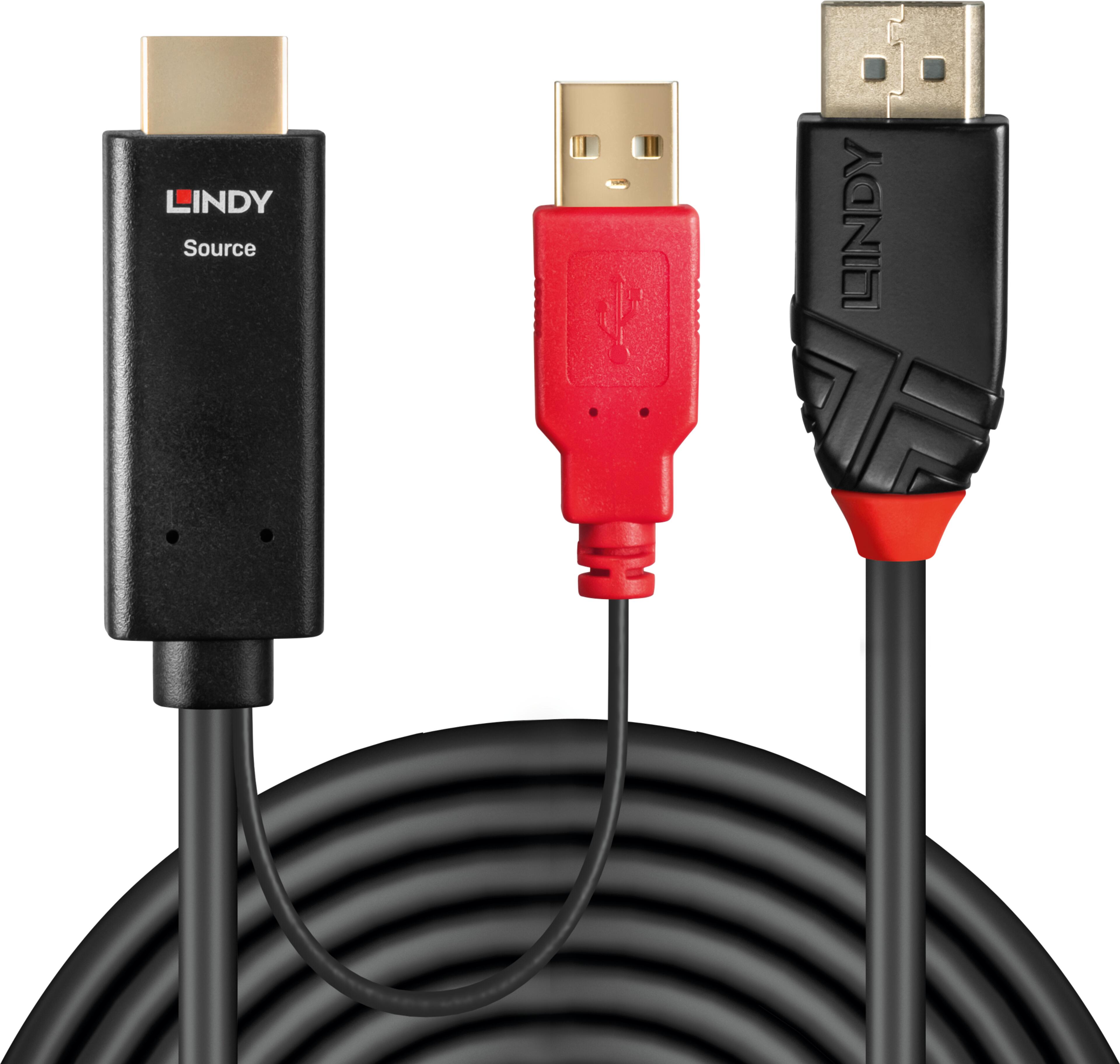Câble Lindy HDMI - DisplayPort, 1 m
