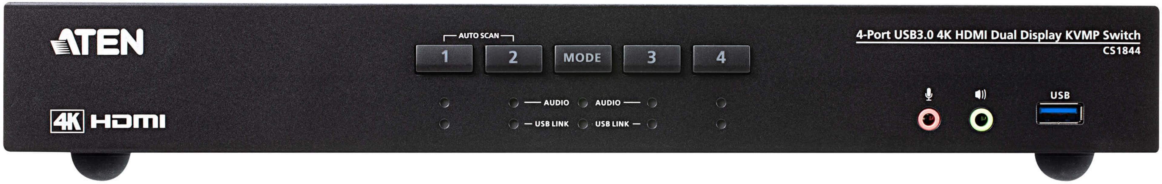 Prepínač KVM ATEN HDMI DualHead 4port.
