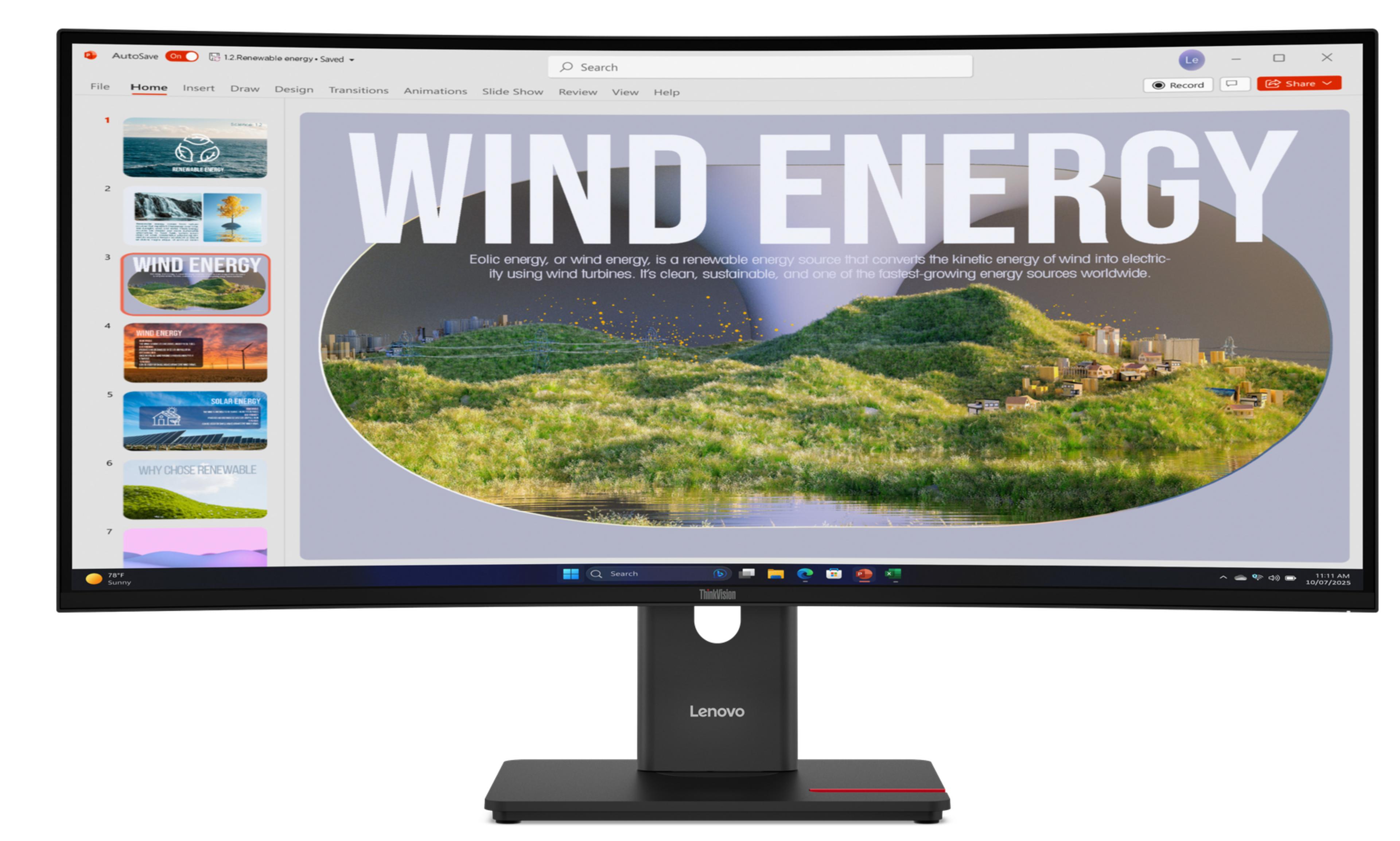 Lenovo ThinkVision T34WD-40 Monitor
