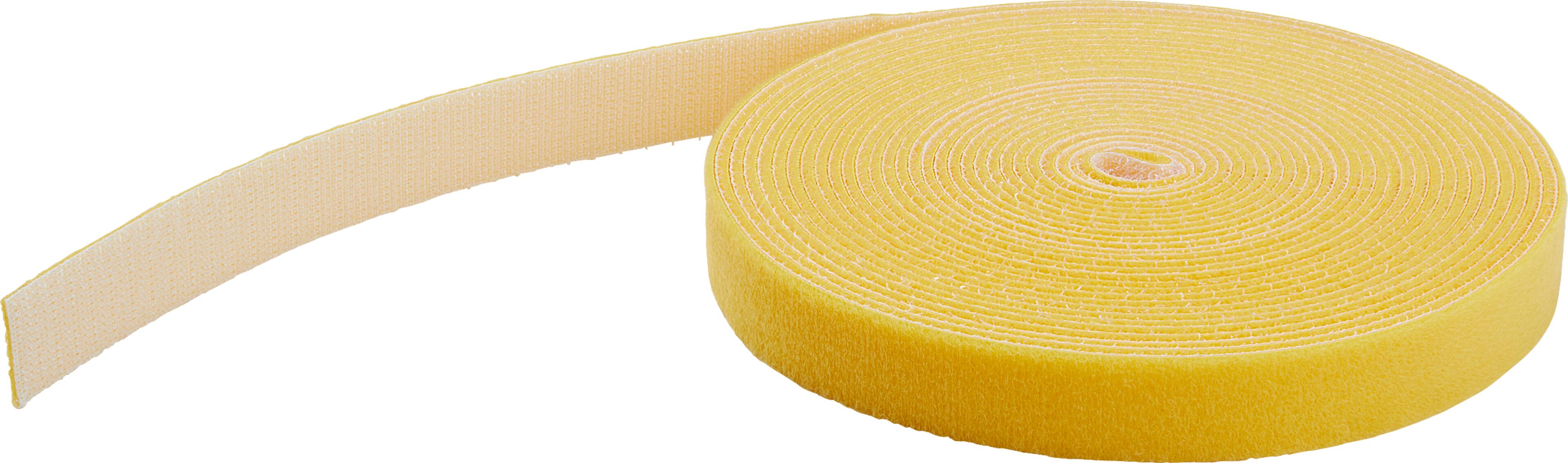 Hook-and-Loop Cable Tie Roll 7.62m Yel.
