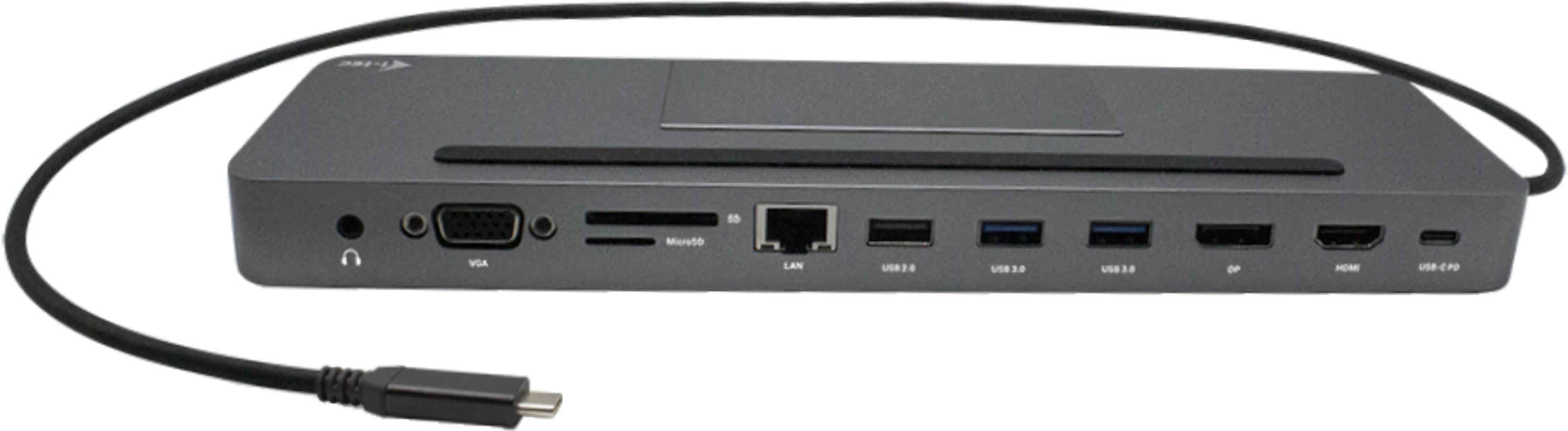 i-tec Ergonomic USB-C - VGA+HDMI+DP Dock