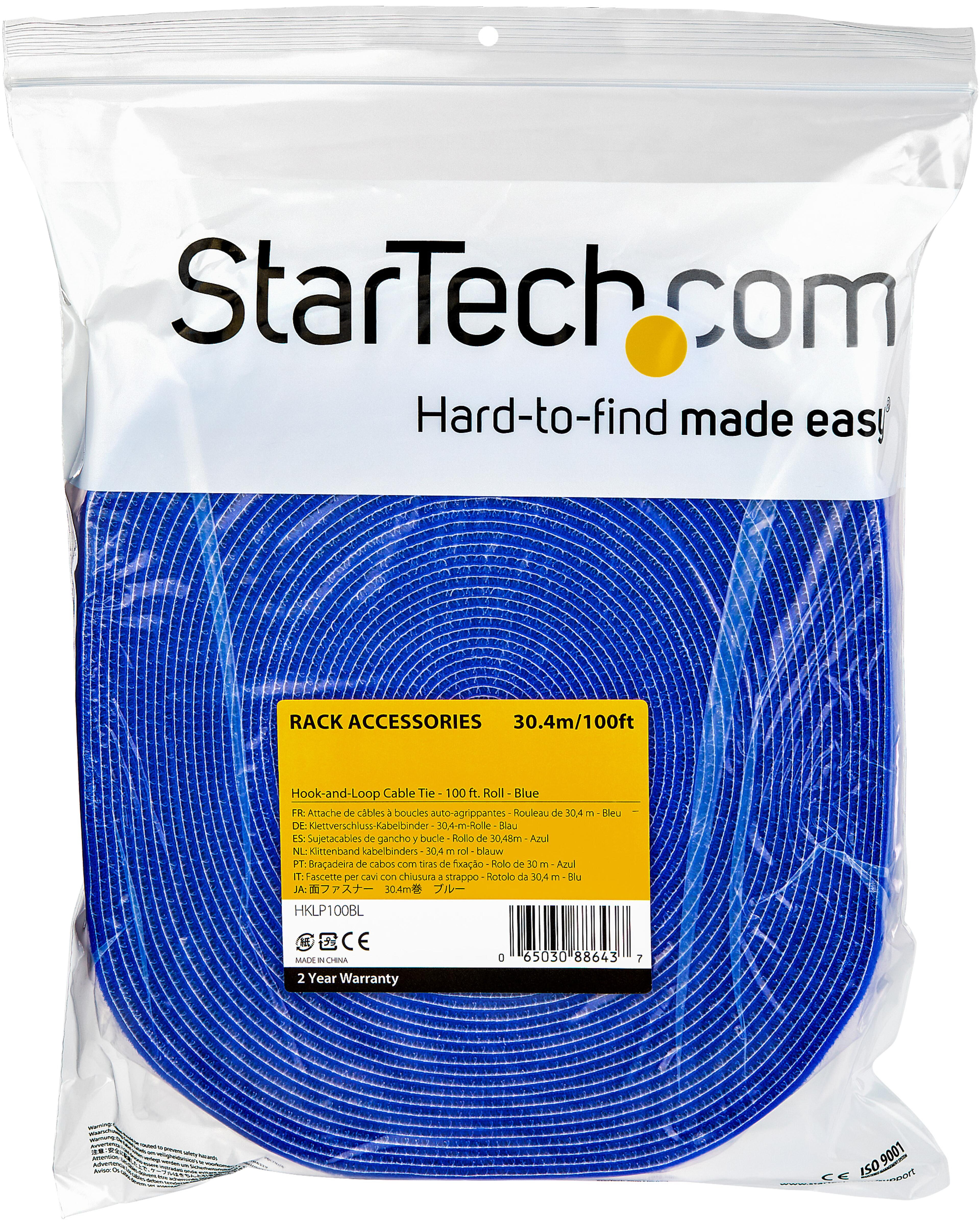 Łącznik kabli rzep 15000 mm 2x, nieb