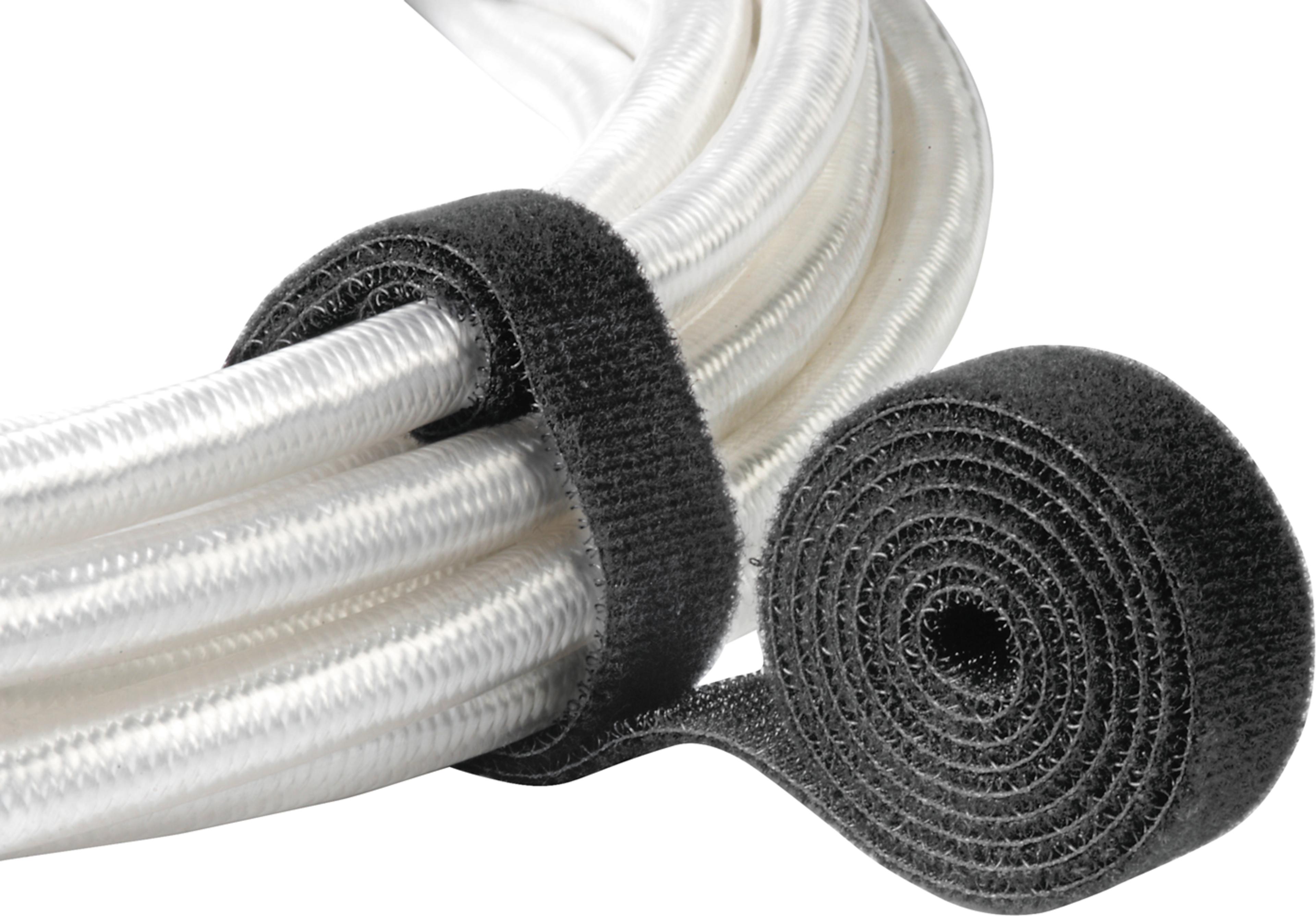 Hook-and-Loop Cable Tie Roll 1m Black