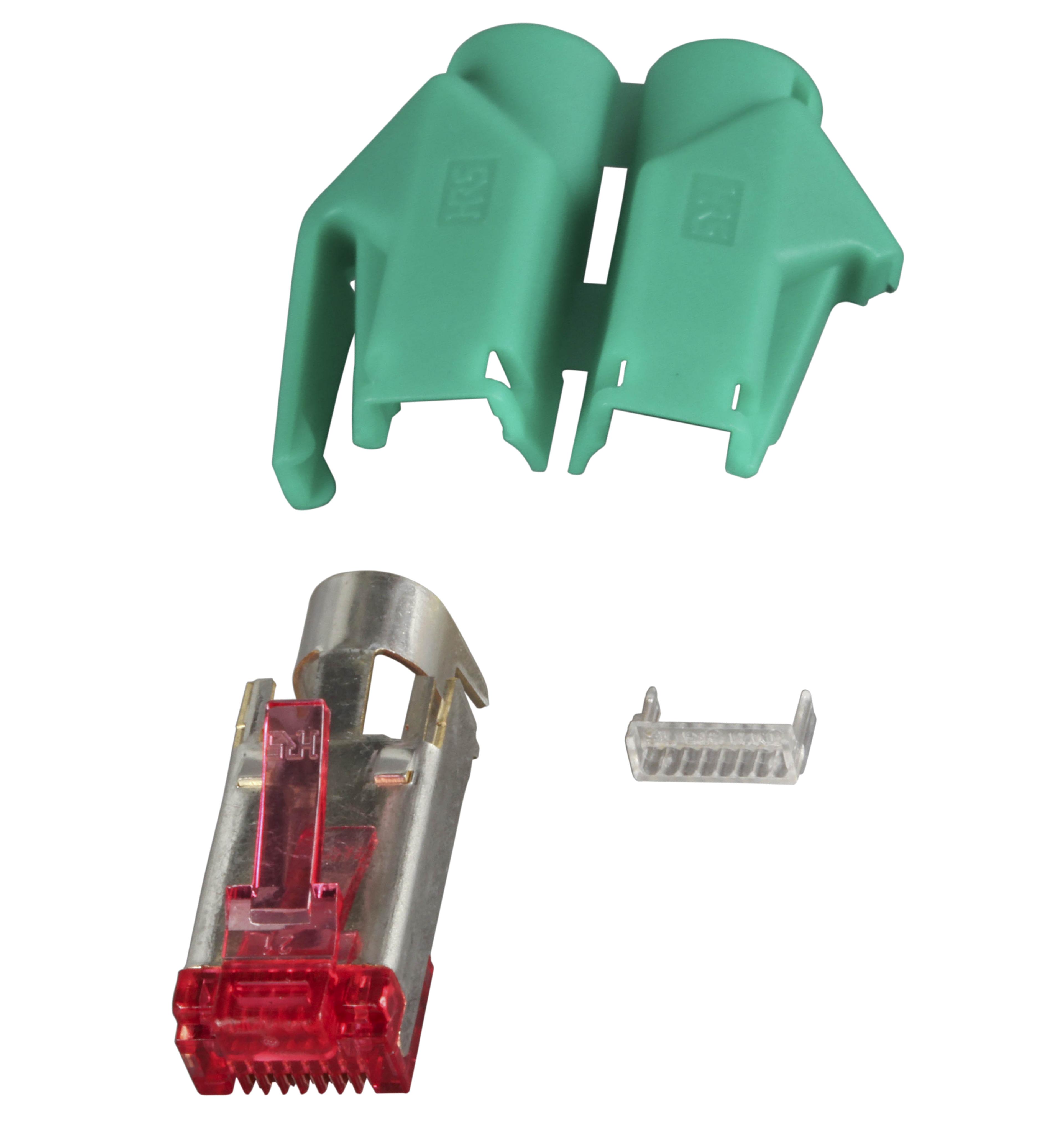 Stecker Hirose RJ45 Cat6 STP grün 10St